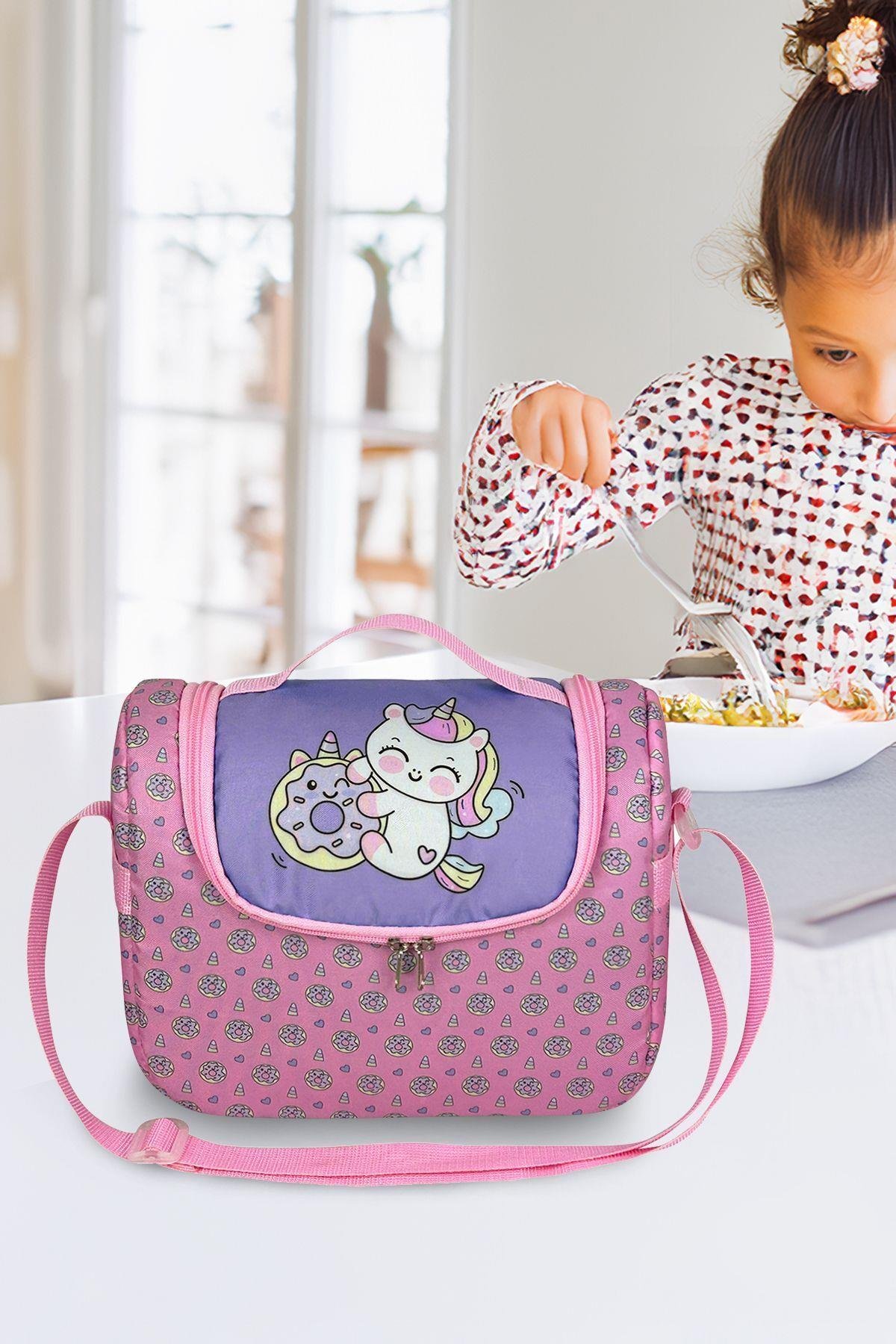 Stylo Byebye Yummy Okul Öncesi Kreş Çocuk El ve Omuz Termo Beslenme Çantası ( UNICORN )