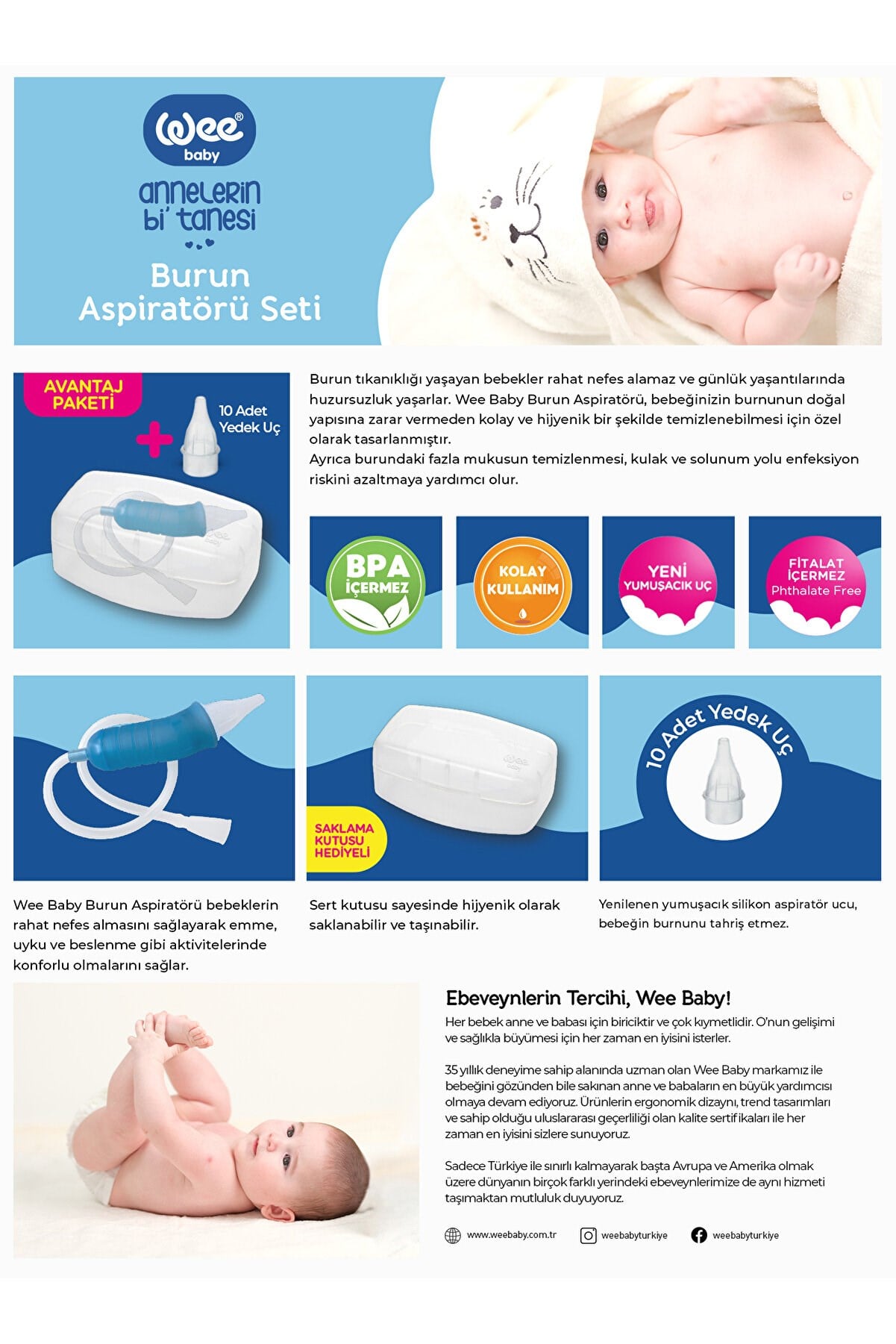 Wee Baby Burun Aspiratörü Seti