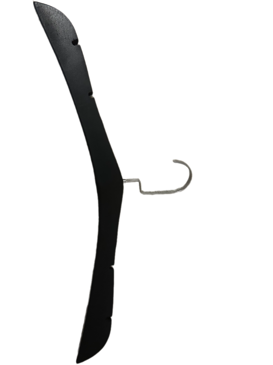 100 Adet Ahşap Gelinlik Askısı Siyah Abiye Askısı Kalın Kaftan Askısı 43 Cm Nikel Amerikan Kanca