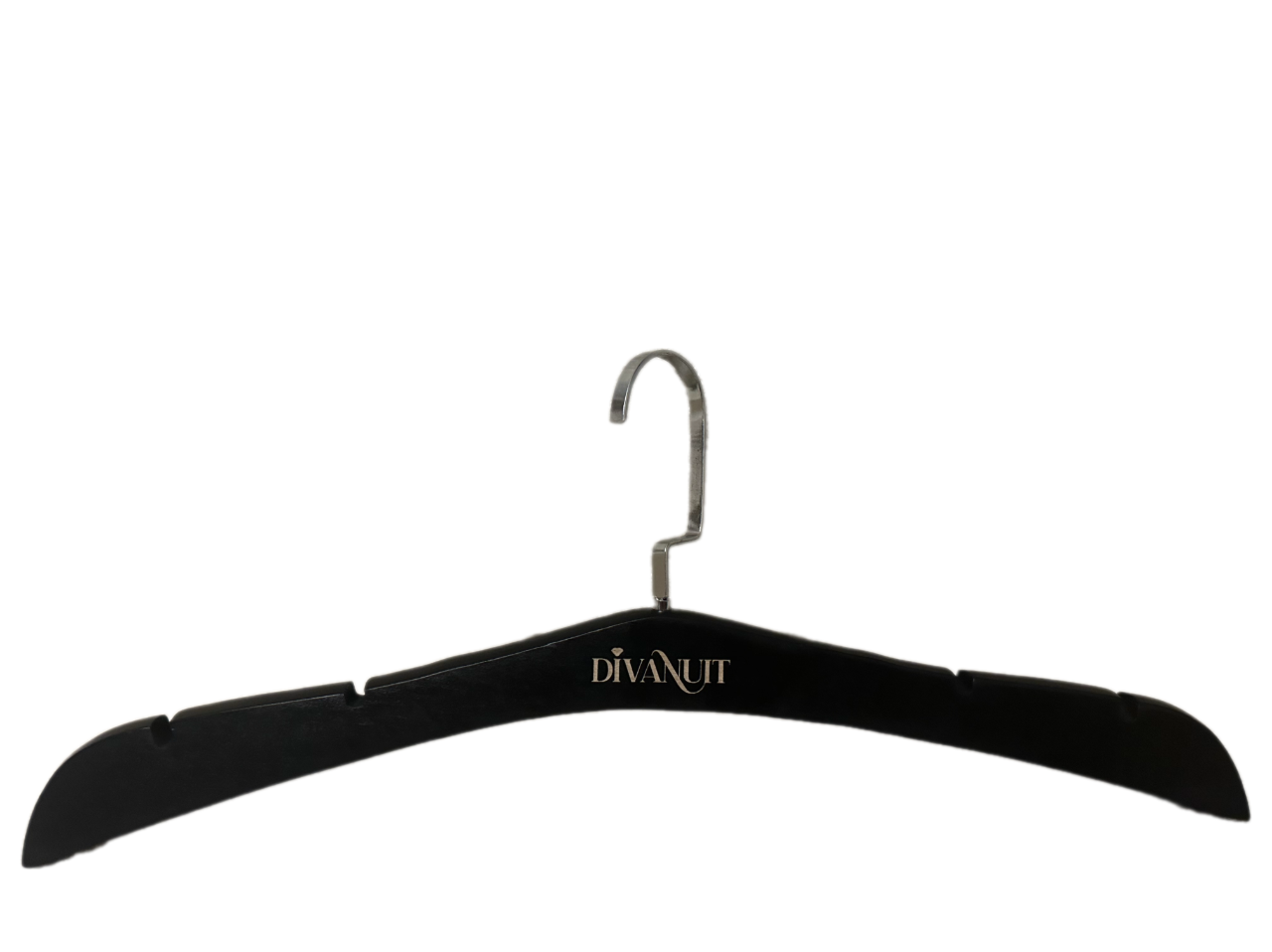 100 Adet Ahşap Gelinlik Askısı Siyah Abiye Askısı Kalın Kaftan Askısı 43 Cm Nikel Amerikan Kanca