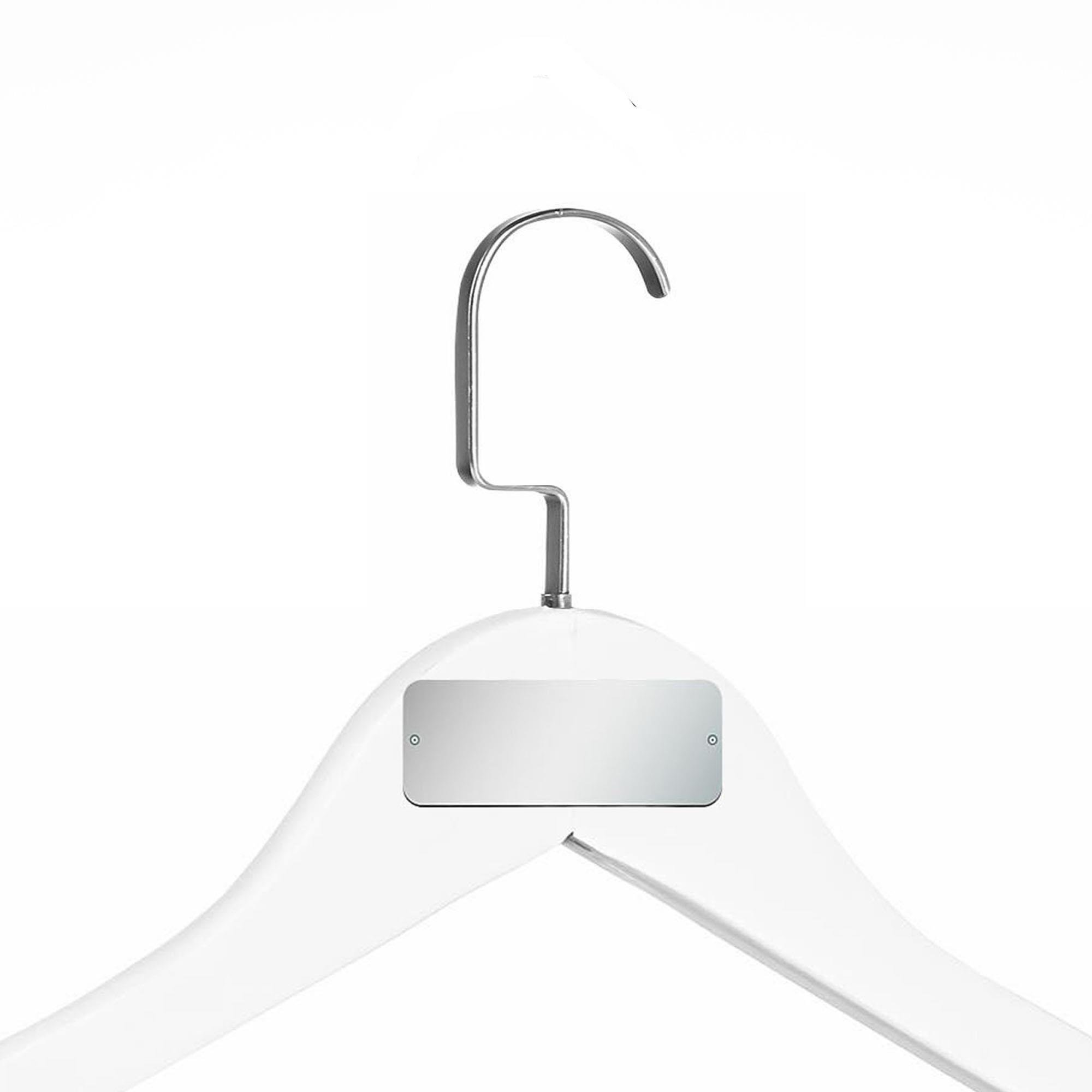 100 Adet Beyaz Elbise Askısı Nikel Amerikan Kanca Silver Metal Plaka