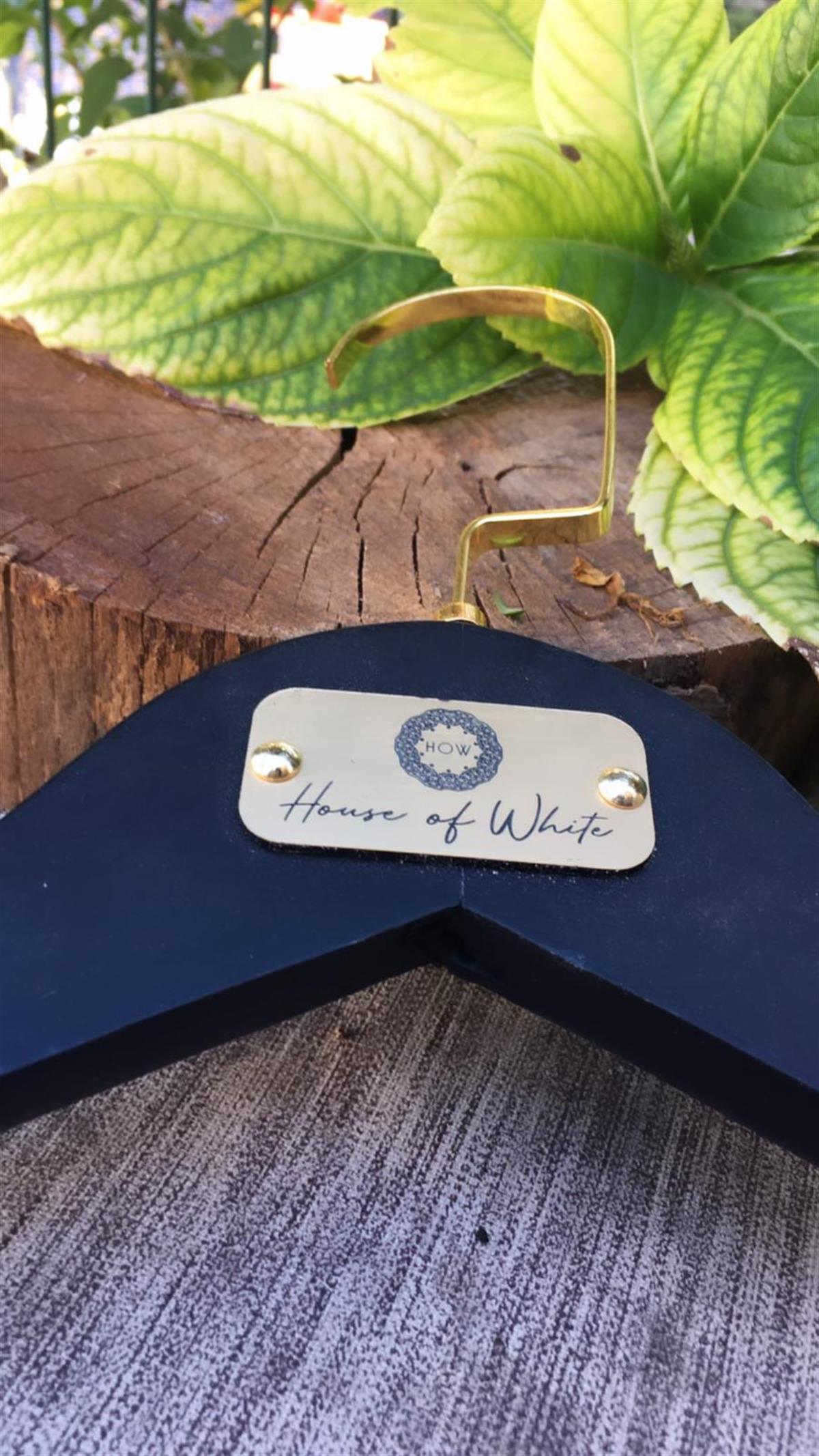 100 Adet Logolu Elbise Askısı Baskılı Elbise Askısı Plakalı Logo Modeli ( Sadece Baskı)