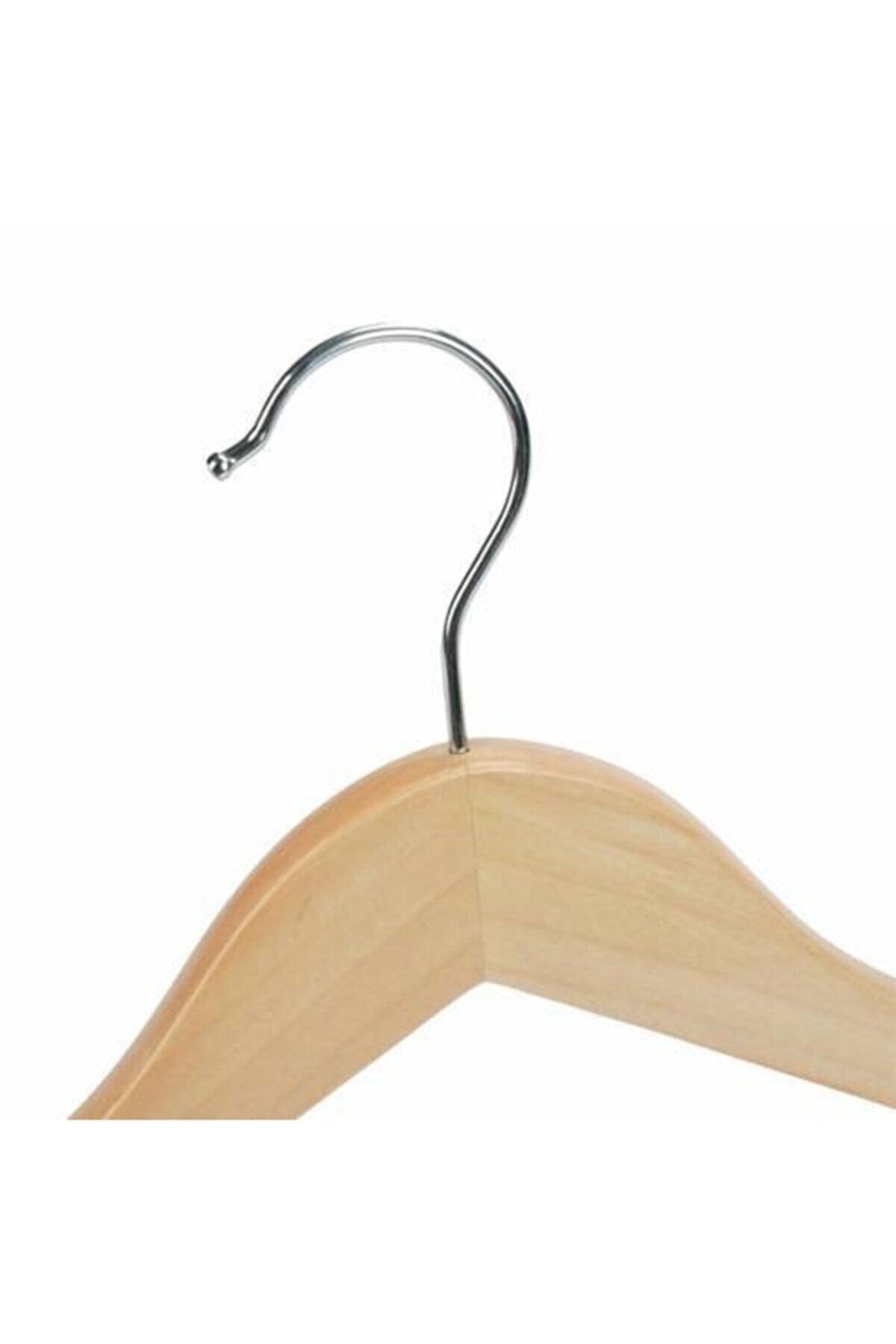 12 Adet Ahşap Bebek Elbise Askısı Bebek Kıyafet Askısı Vernikli 32 Cm