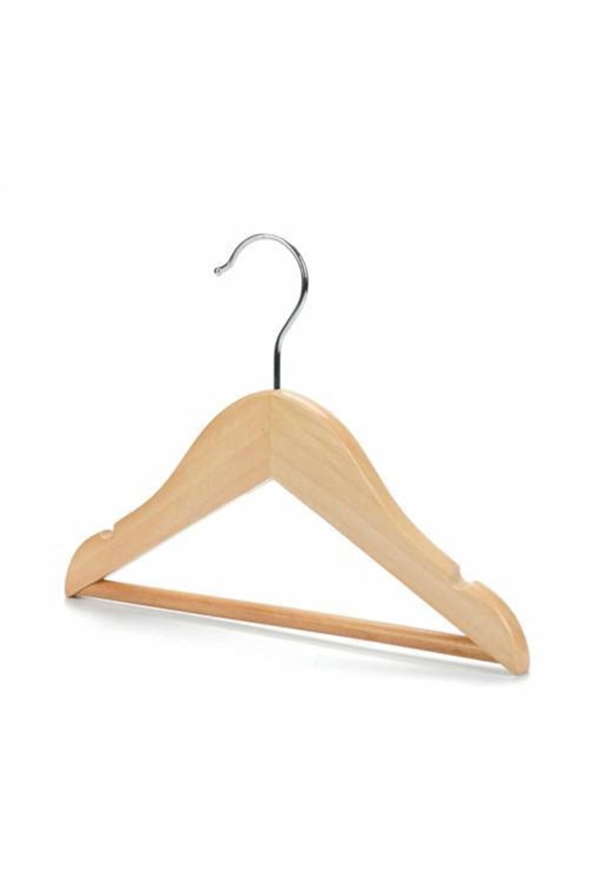 12 Adet Ahşap Bebek Elbise Askısı Bebek Kıyafet Askısı Vernikli 32 Cm