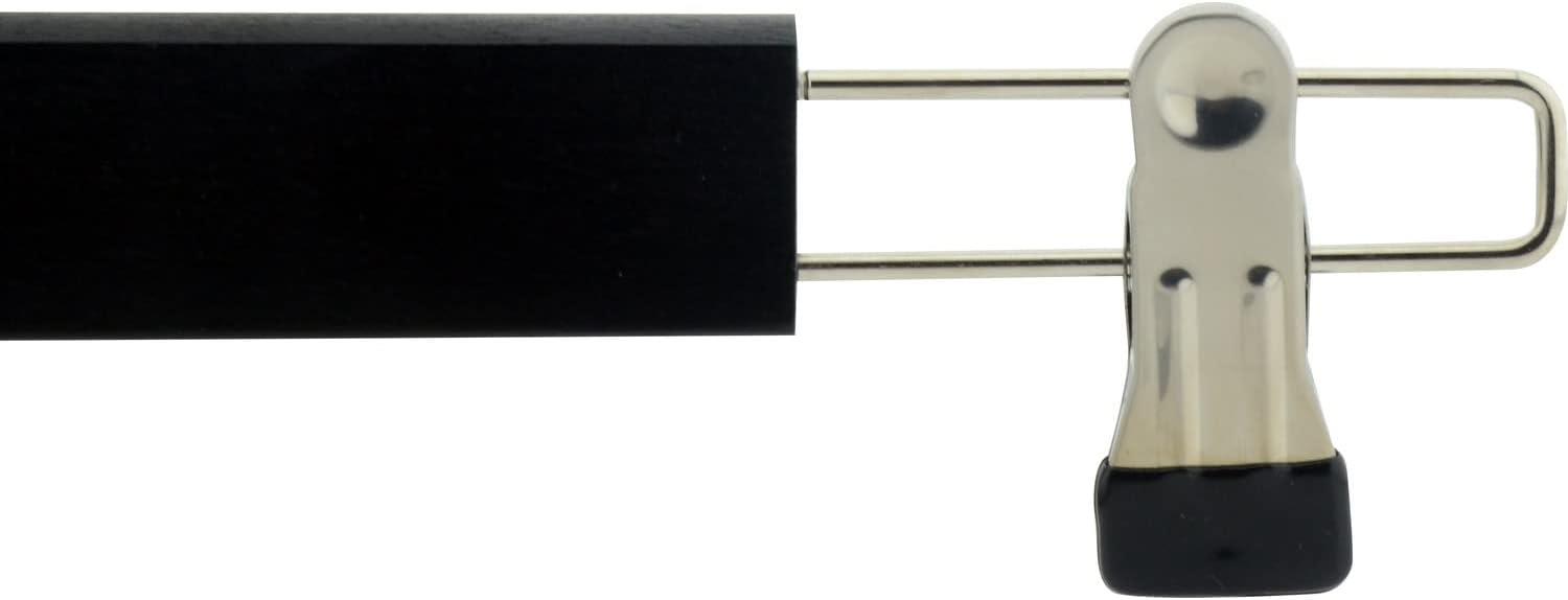 12 Adet Ahşap Pantolon Askısı, Mandallı Etek Askısı Siyah Boyalı 36 Cm