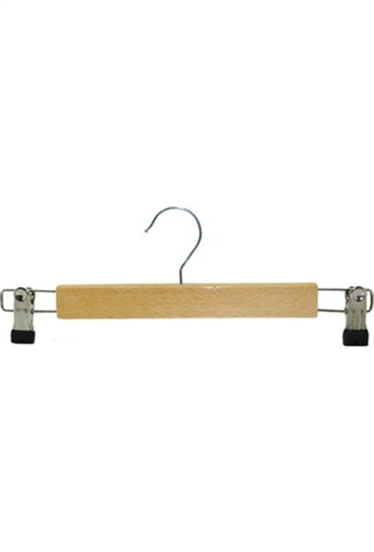 12 Adet Ahşap Pantolon Etek Mandallı Etek Askısı Vernikli 36 cm
