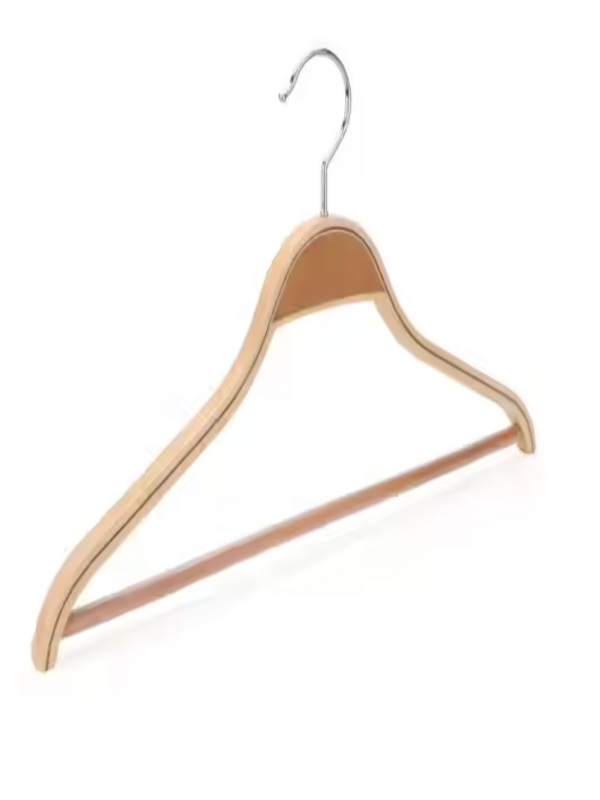 50 Adet Lamine Elbise Askısı Ahşap Elbise Askısı 44 cm Vernikli