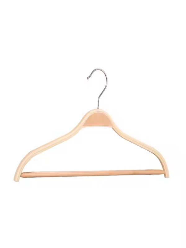 50 Adet Lamine Elbise Askısı Ahşap Elbise Askısı 44 cm Vernikli