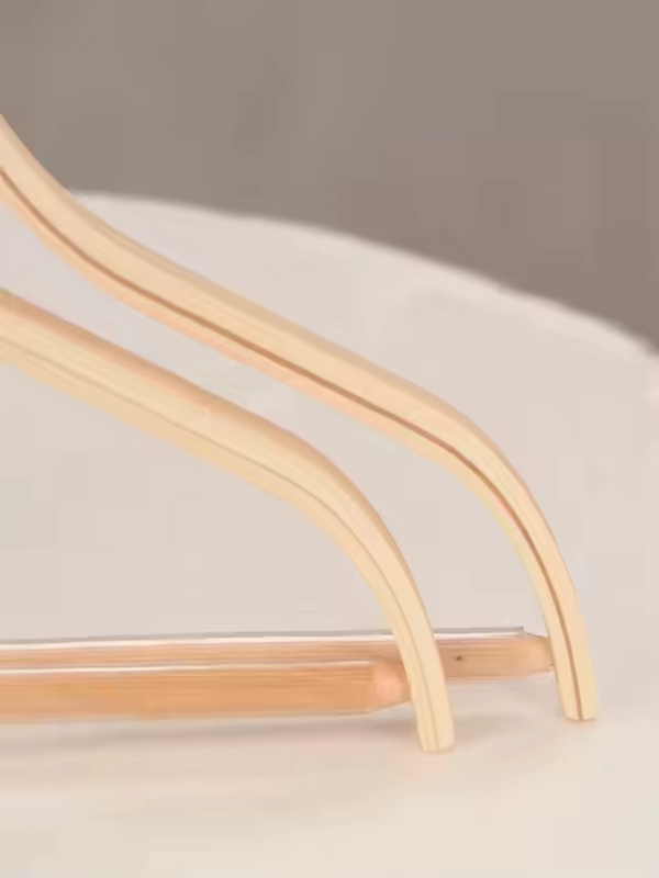 50 Adet Lamine Elbise Askısı Ahşap Elbise Askısı 44 cm Vernikli