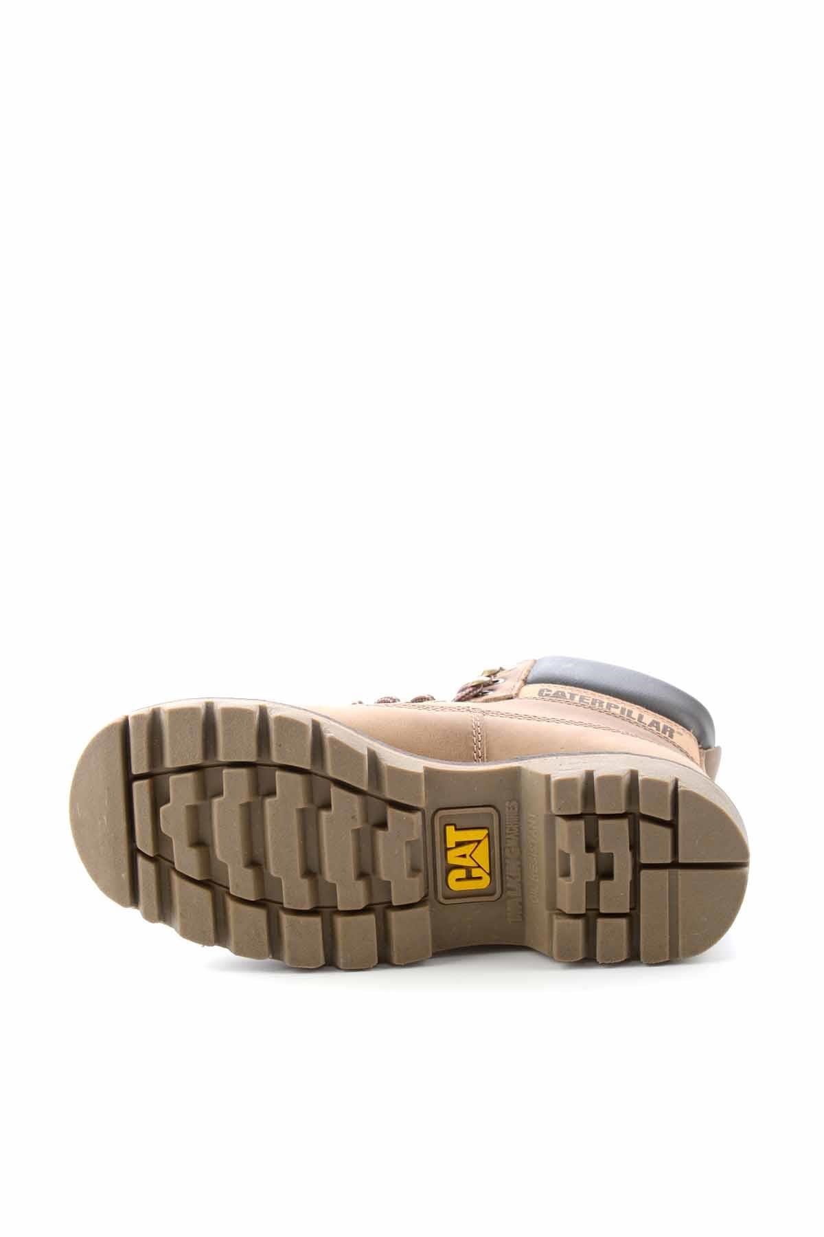 Beige Crazy Hakiki Deri Kadın Bot & Bootie CAT0111000103