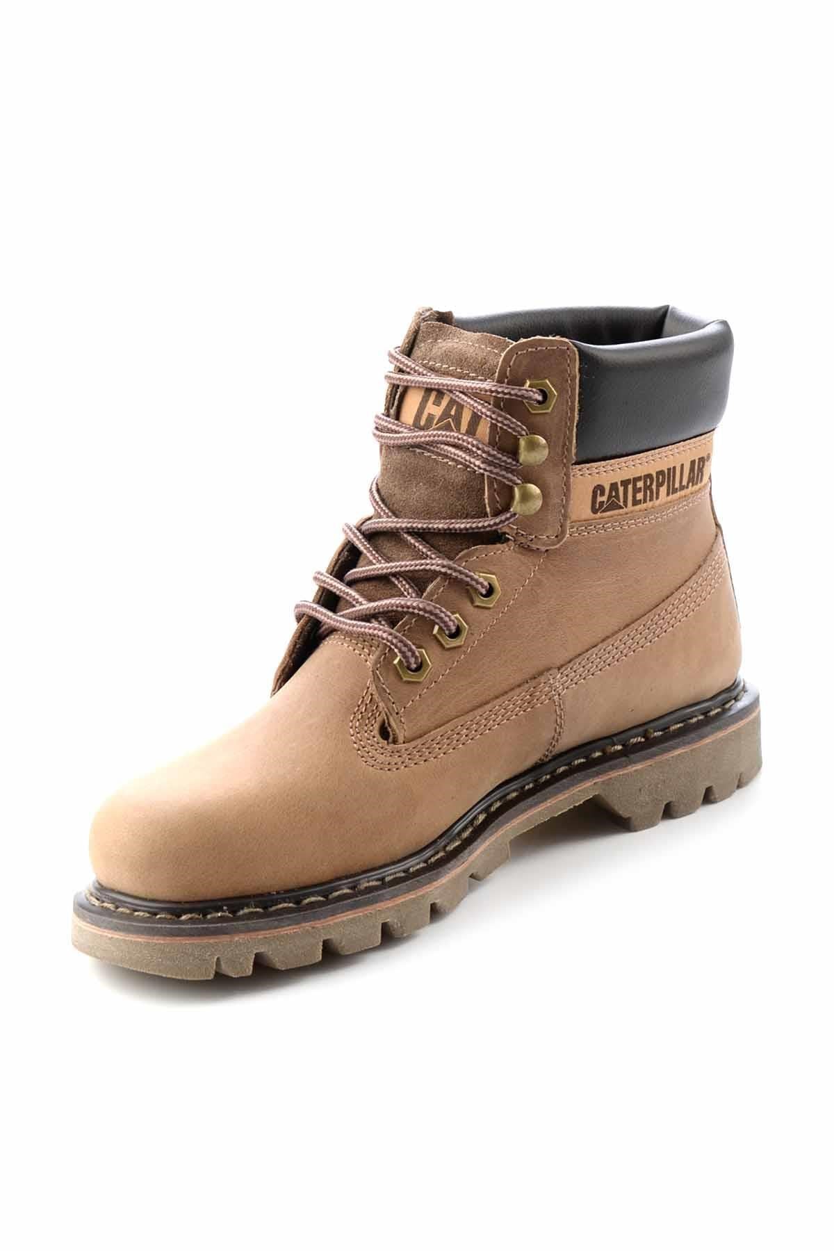 Beige Crazy Hakiki Deri Kadın Bot & Bootie CAT0111000103