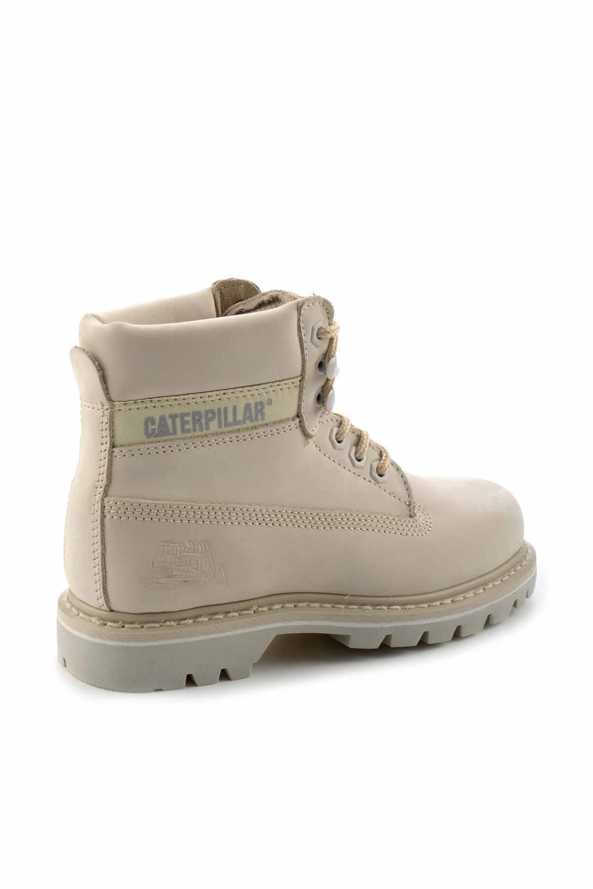 Beige Hakiki Deri Kadın Bot & Bootie CAT0111000101