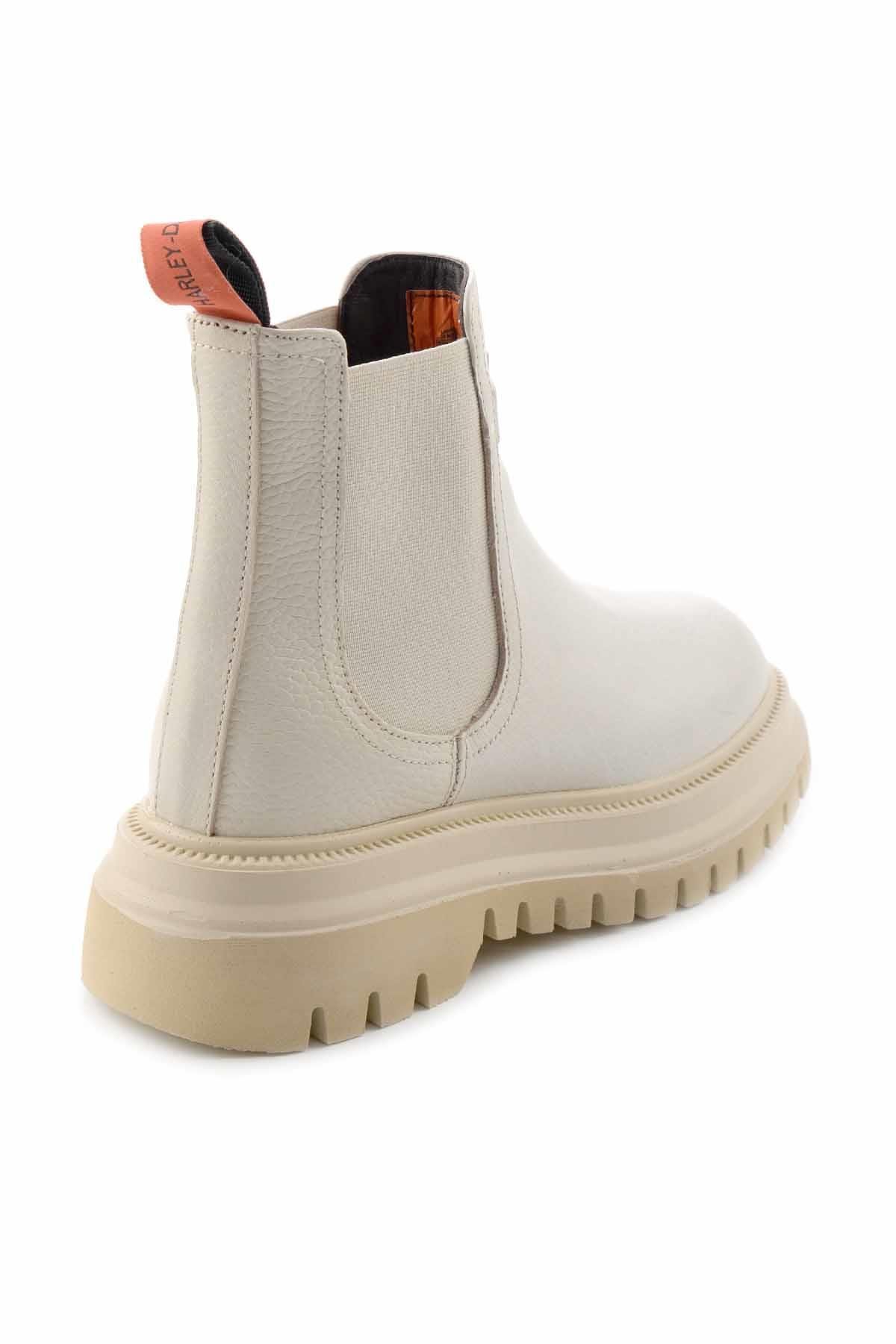 Beige Hakiki Deri Kadın Bot & Bootie HD0777003103