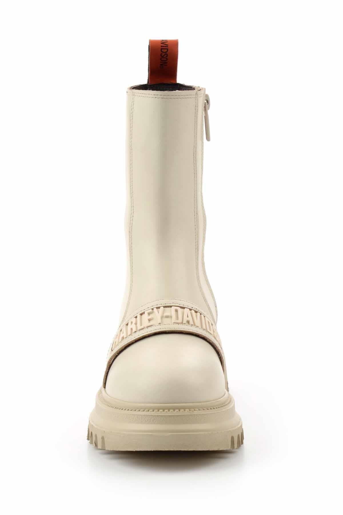 Beige Hakiki Deri Kadın Bot & Bootie HD0777054903