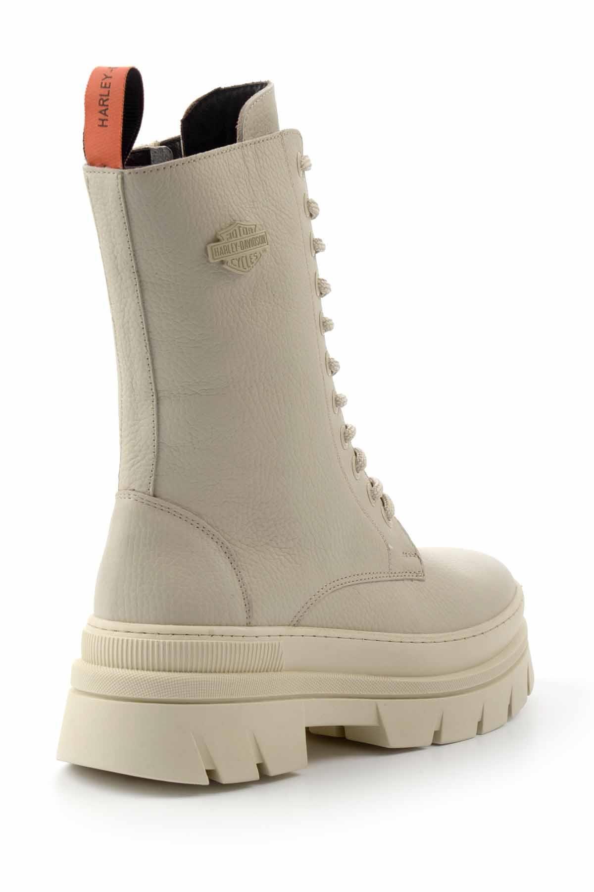 Beige Hakiki Deri Kadın Bot & Bootie HD0777066103