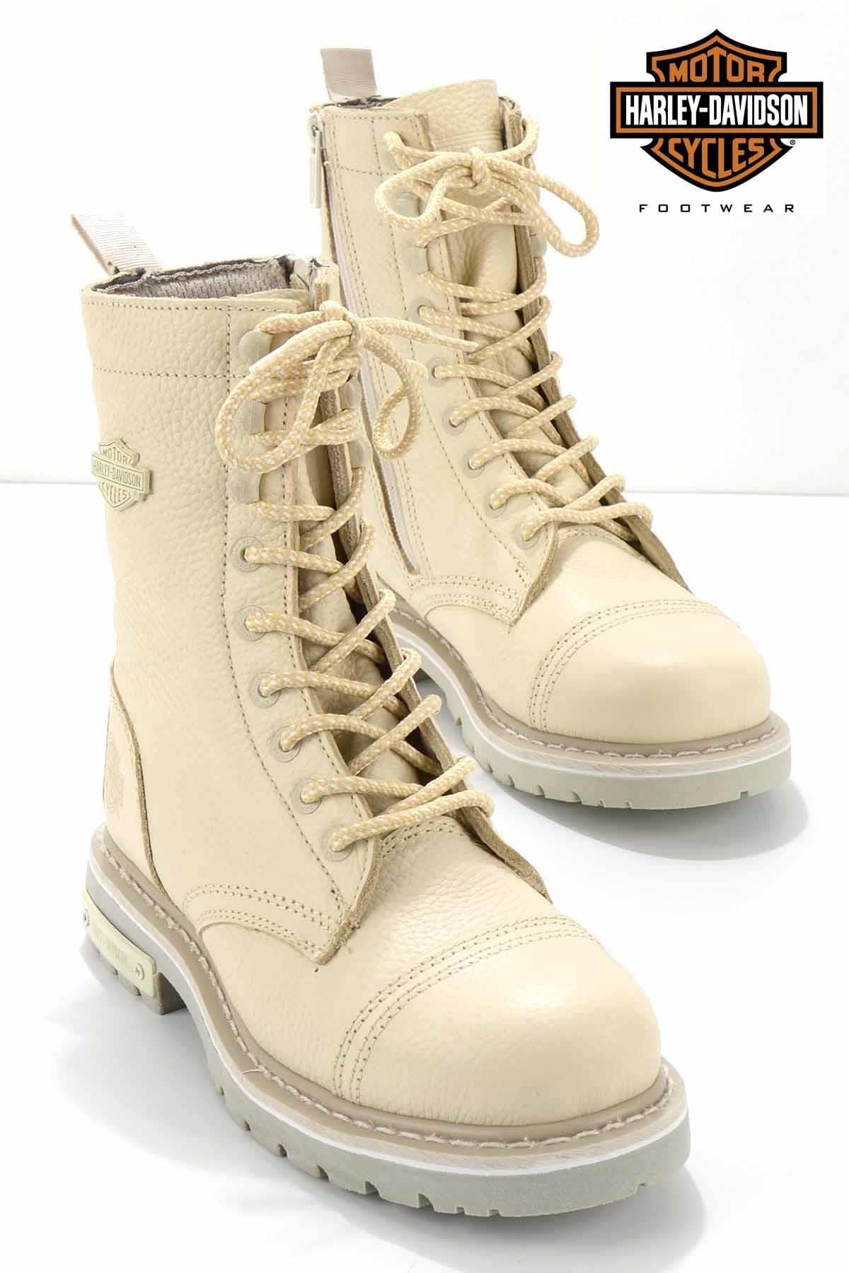 Beige Hakiki Deri Kadın Bot & Bootie HD0777032803
