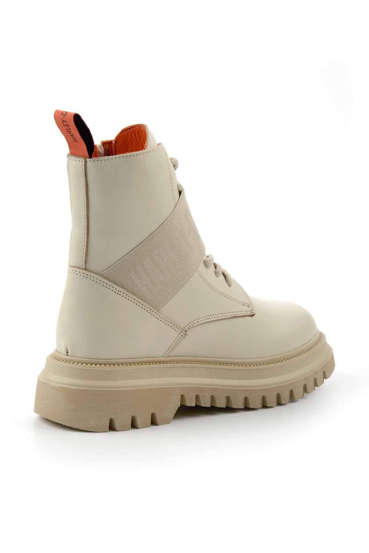 Beige Hakiki Deri Kadın Bot & Bootie HD0777055403