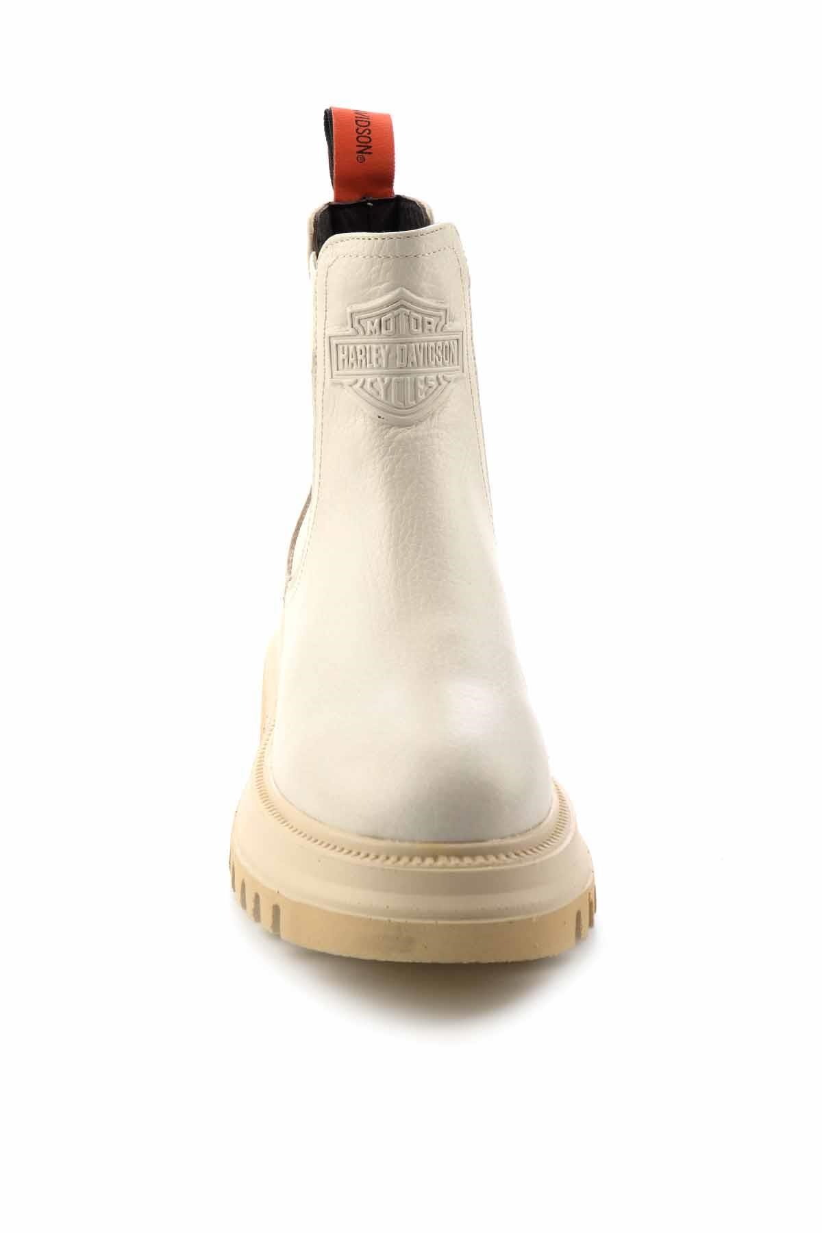 Beige Hakiki Deri Kadın Bot & Bootie HD0777003103