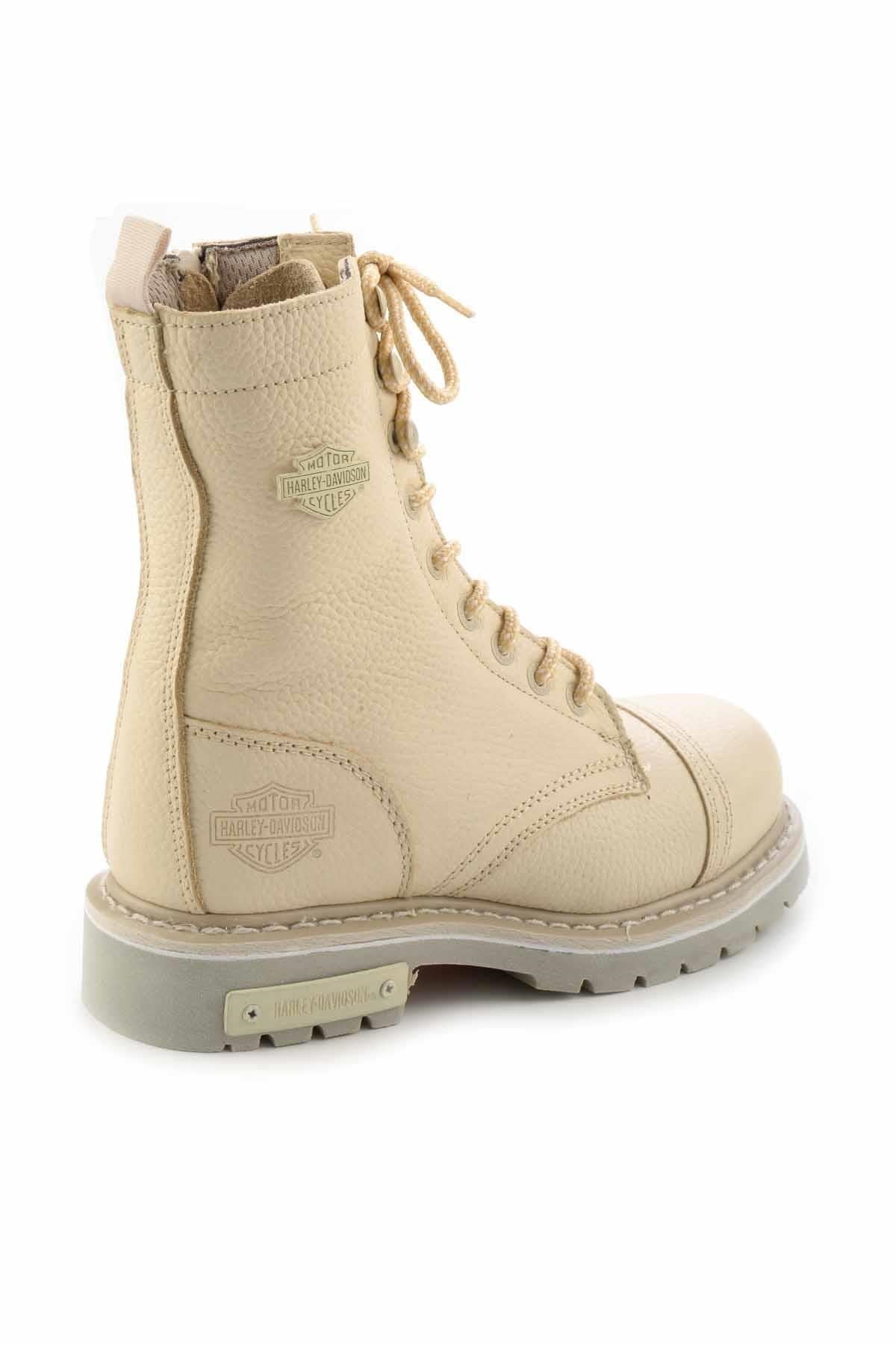 Beige Hakiki Deri Kadın Bot & Bootie HD0777032803