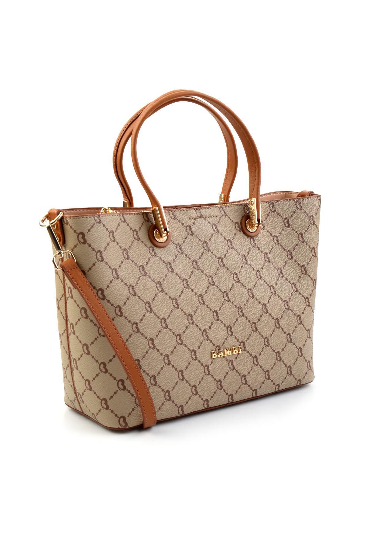 Bej 2 Taba  Kadın Omuz Çantası C06004221051