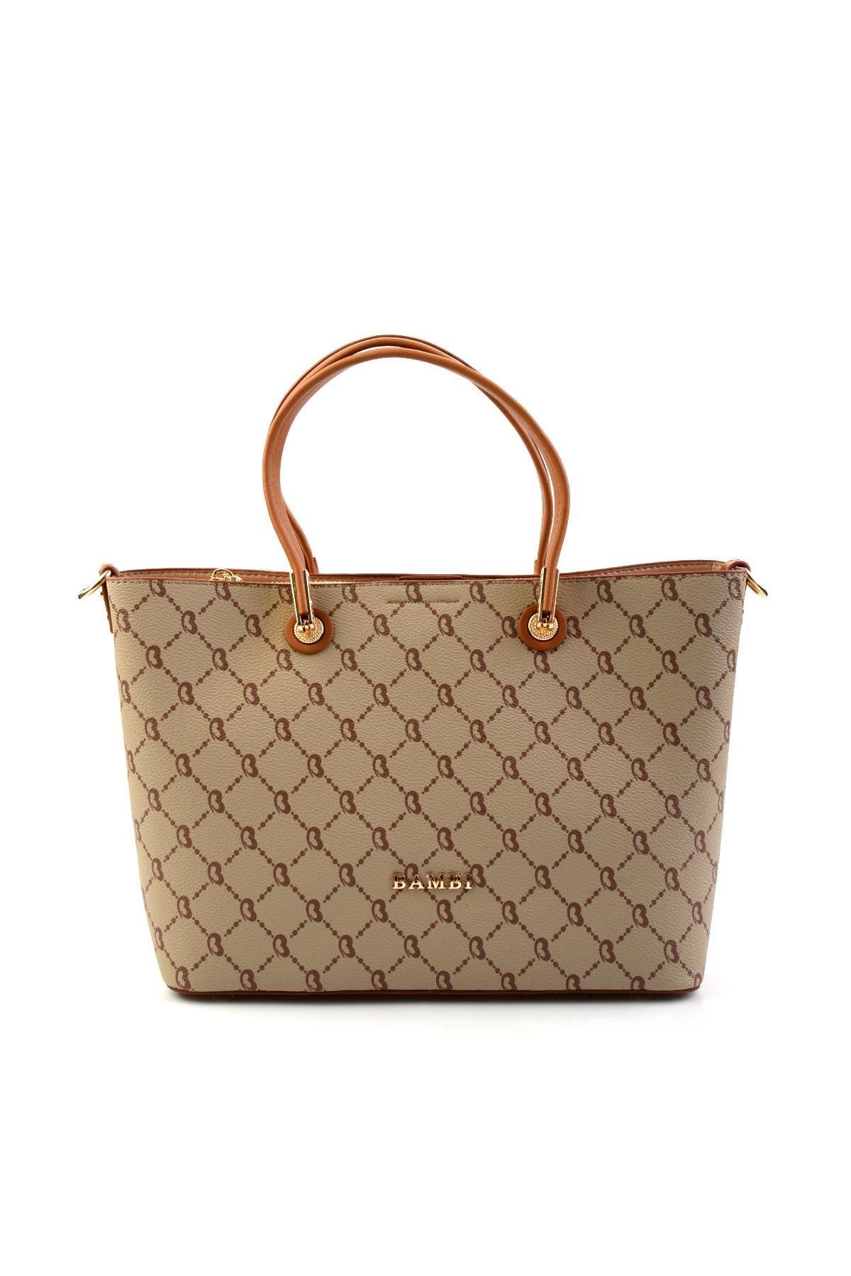 Bej 2 Taba  Kadın Omuz Çantası C06004221051