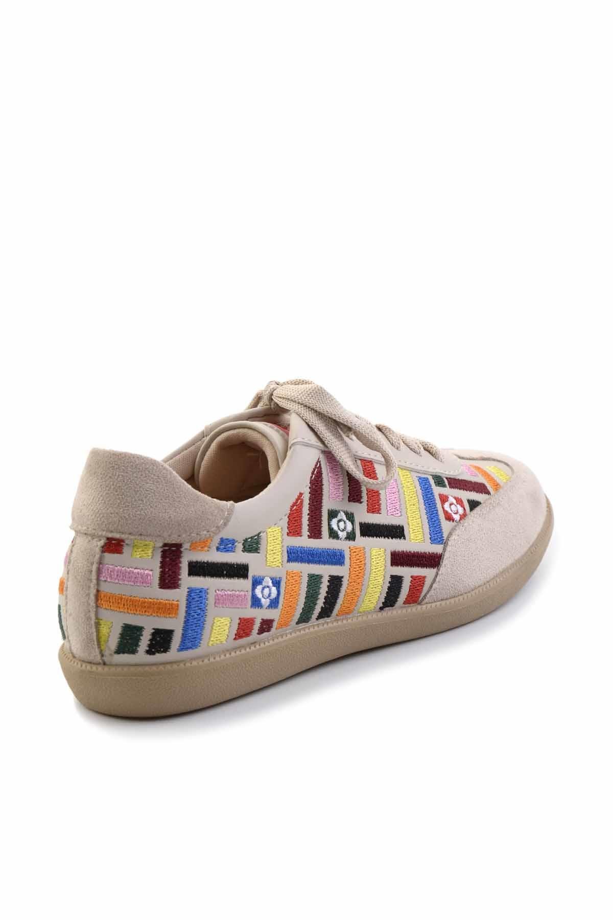 Bej Çok Renkli  Kadın Sneaker K01179761009
