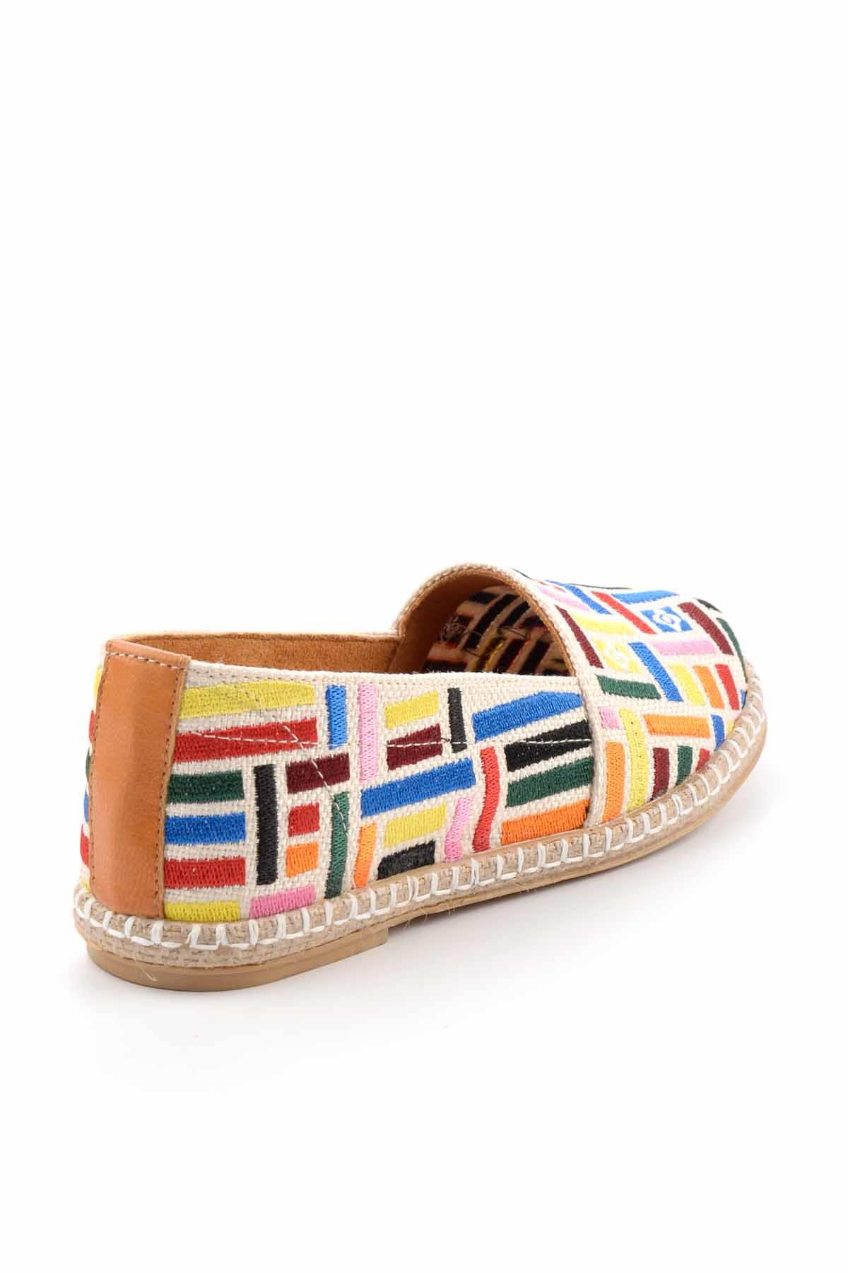 Bej Çok Renkli Leather Kadın Espadril K01534070628