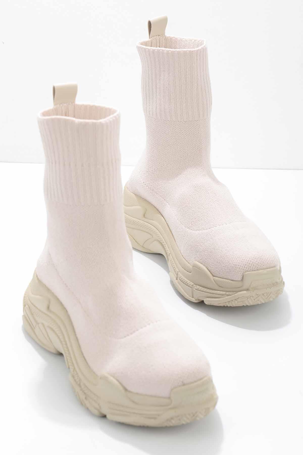 Bej File  Kadın Sneaker K01591200082