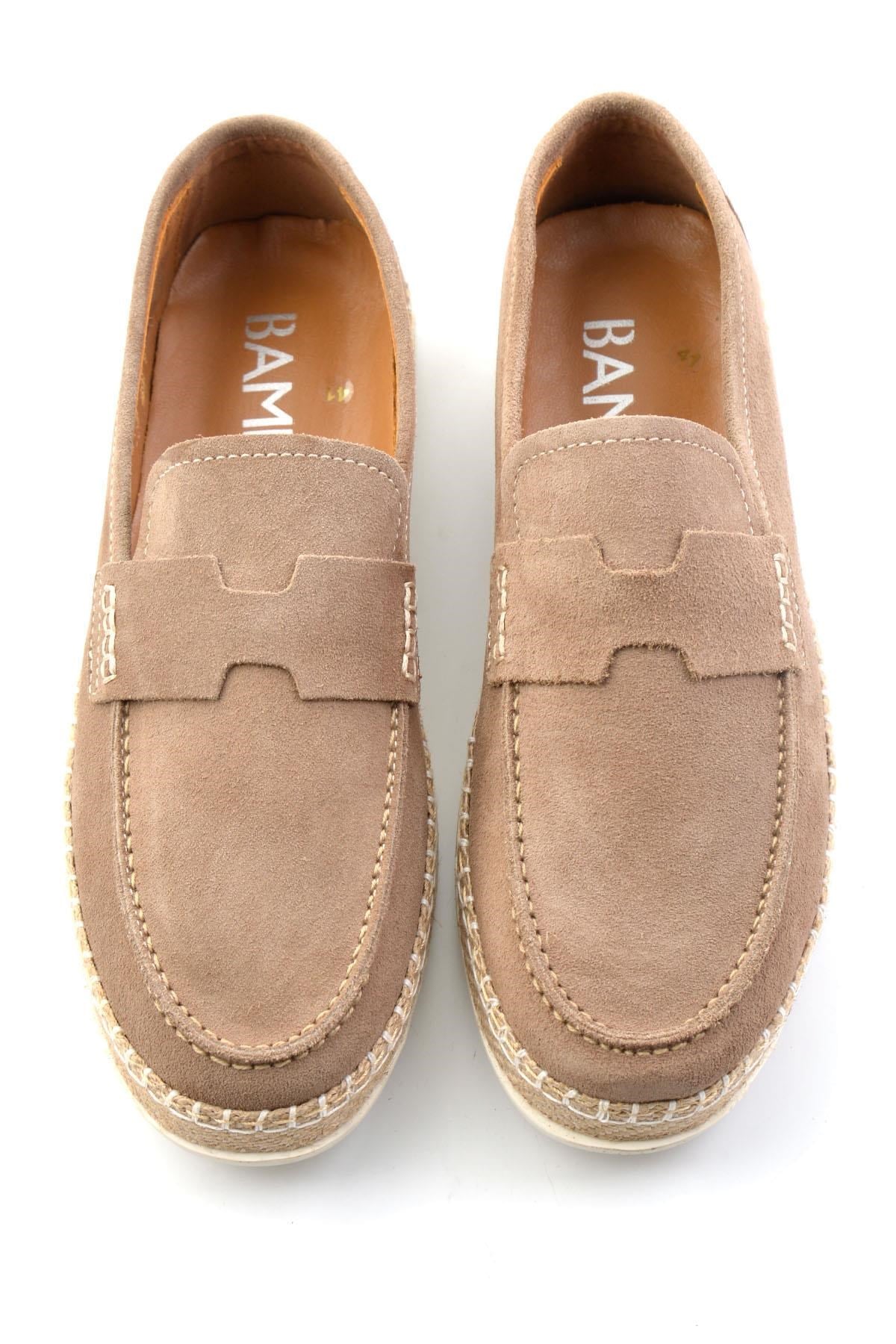 Bej Hakiki Deri Erkek Espadril E01698111102