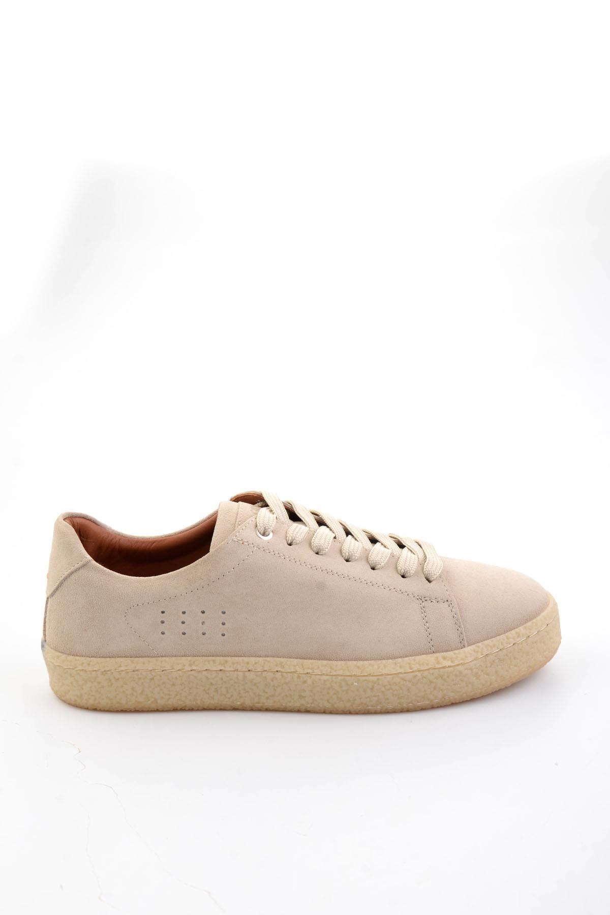 Bej Hakiki Deri Erkek Sneaker E01396009902