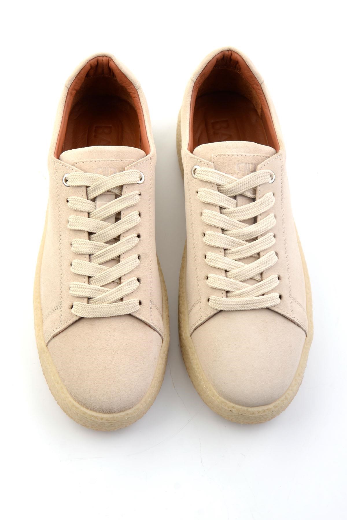 Bej Hakiki Deri Erkek Sneaker E01396009902