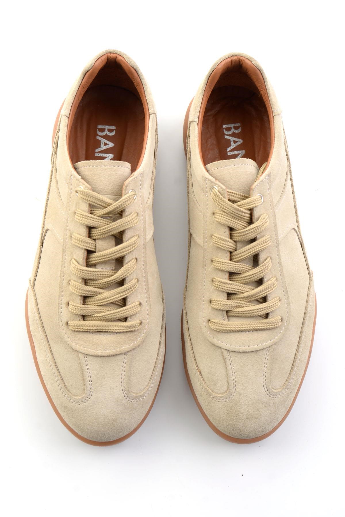 Bej Hakiki Deri Erkek Sneaker E01396002402