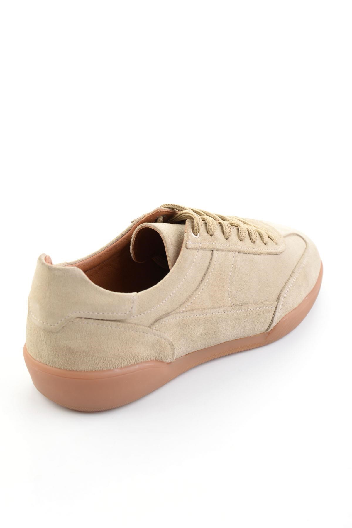 Bej Hakiki Deri Erkek Sneaker E01396002402