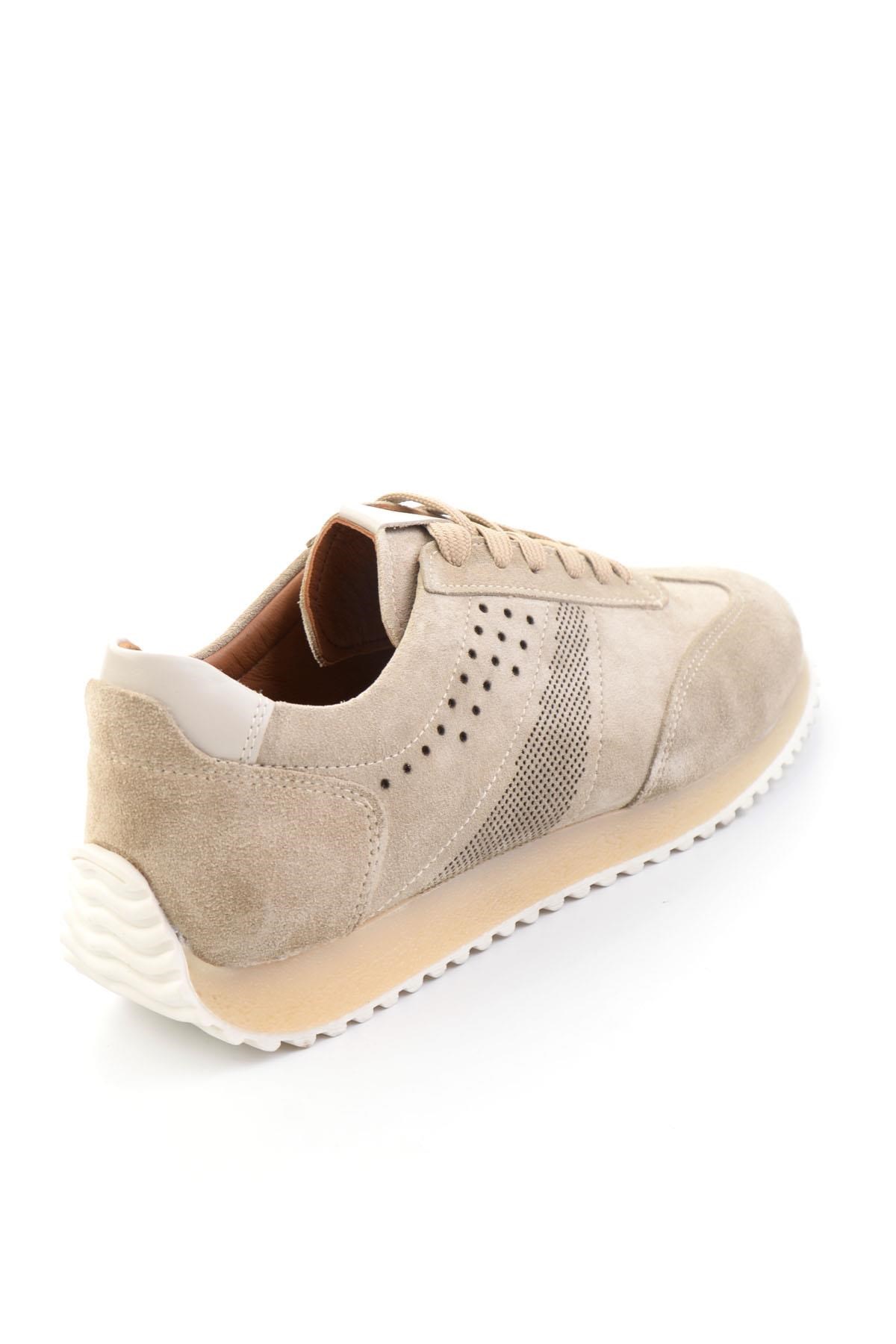 Bej Hakiki Deri Erkek Sneaker E01811042702