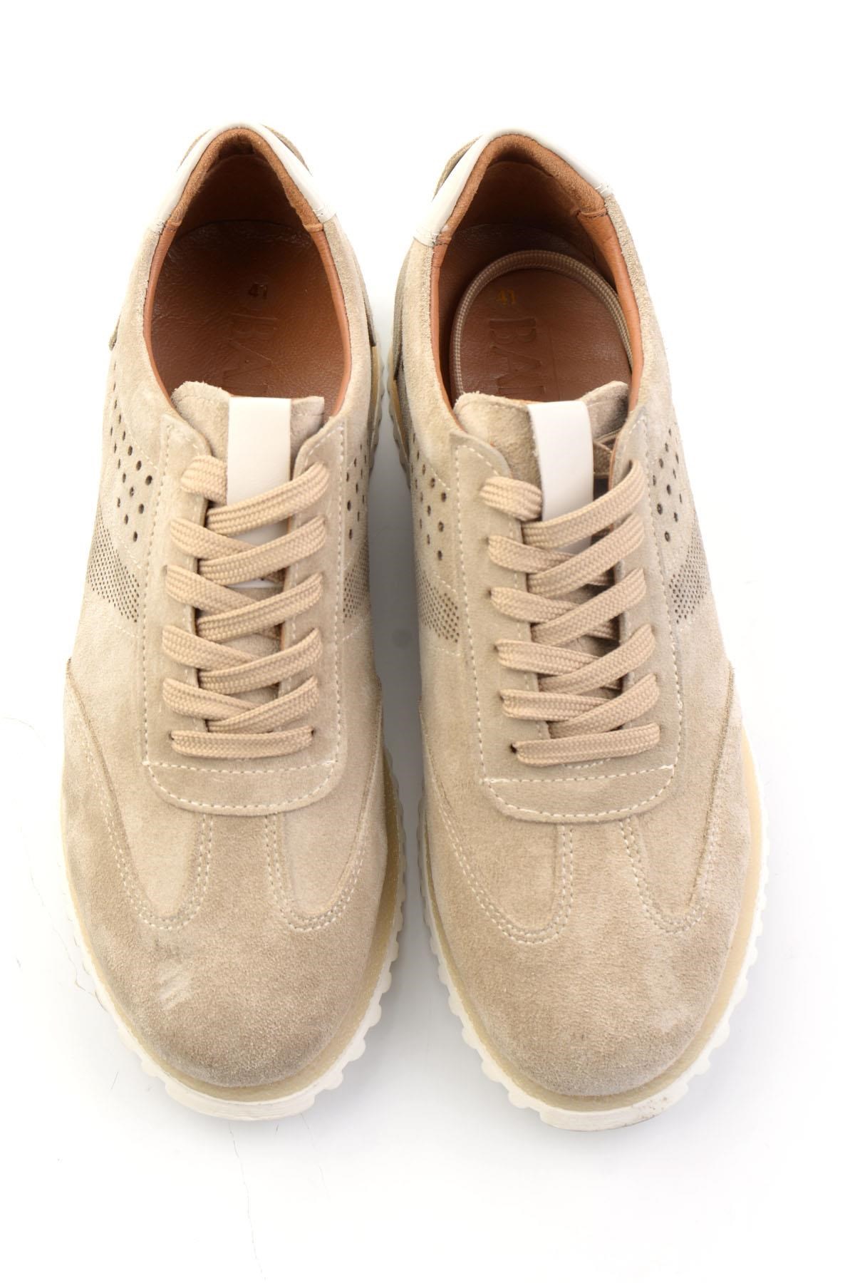 Bej Hakiki Deri Erkek Sneaker E01811042702