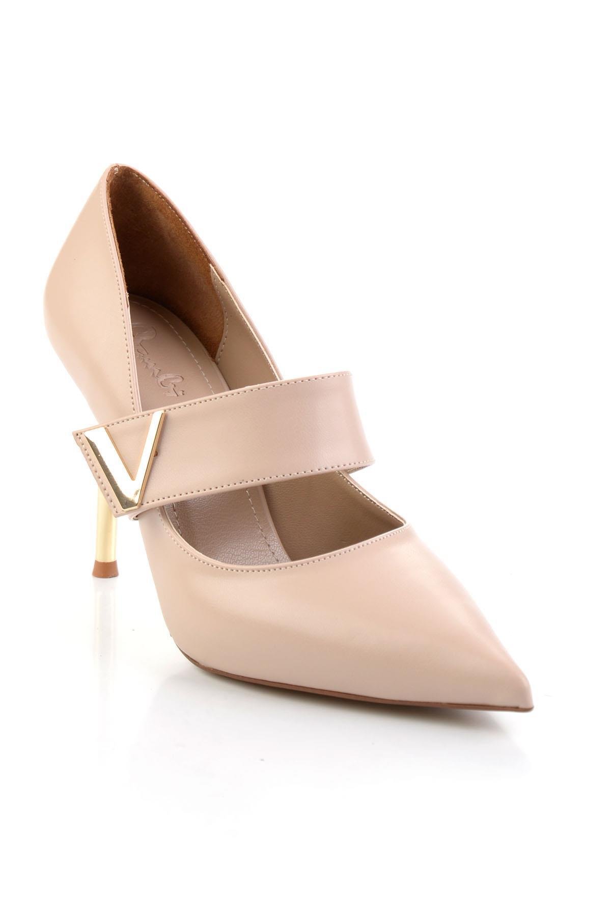 Bej  Kadın Klasik Topuklu Ayakkabı K01209510509