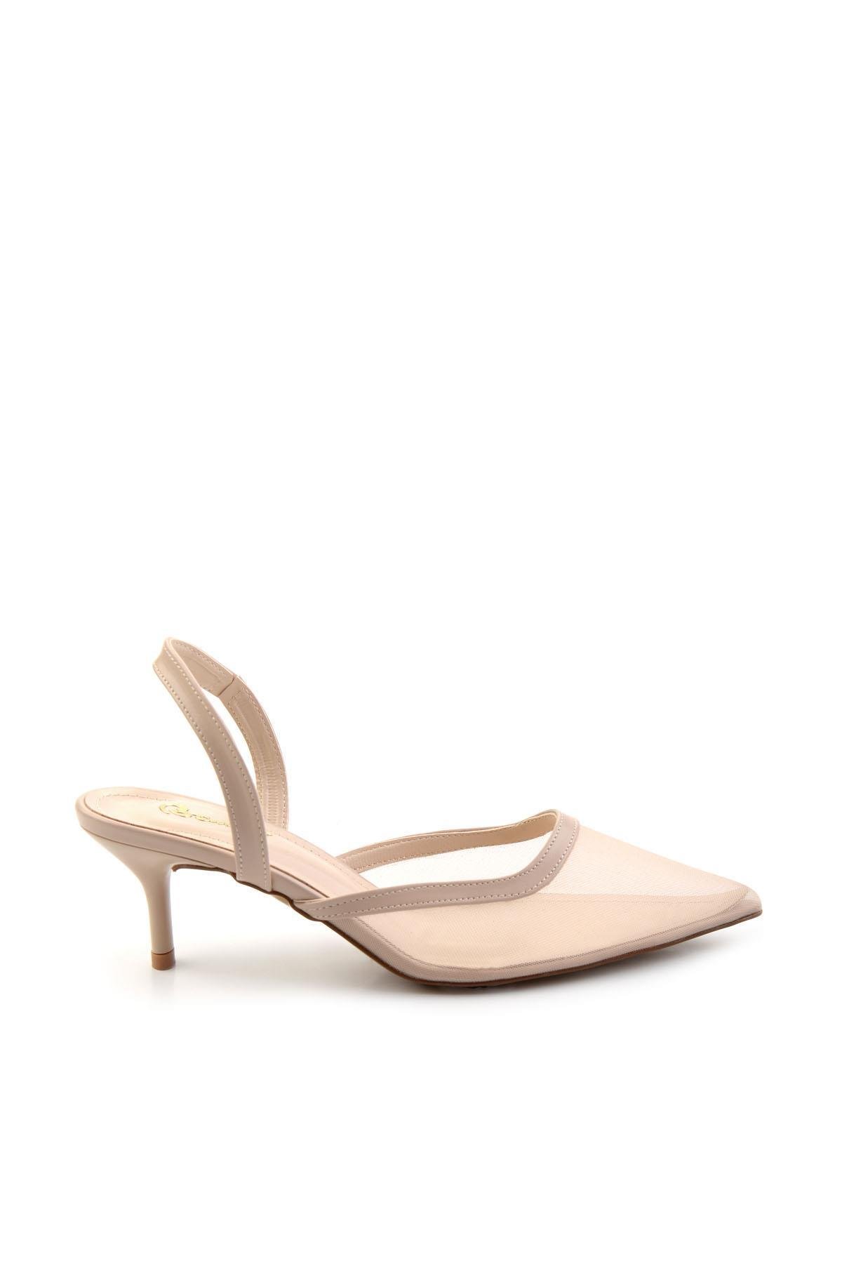 Bej  Kadın Klasik Topuklu Ayakkabı K01209310522