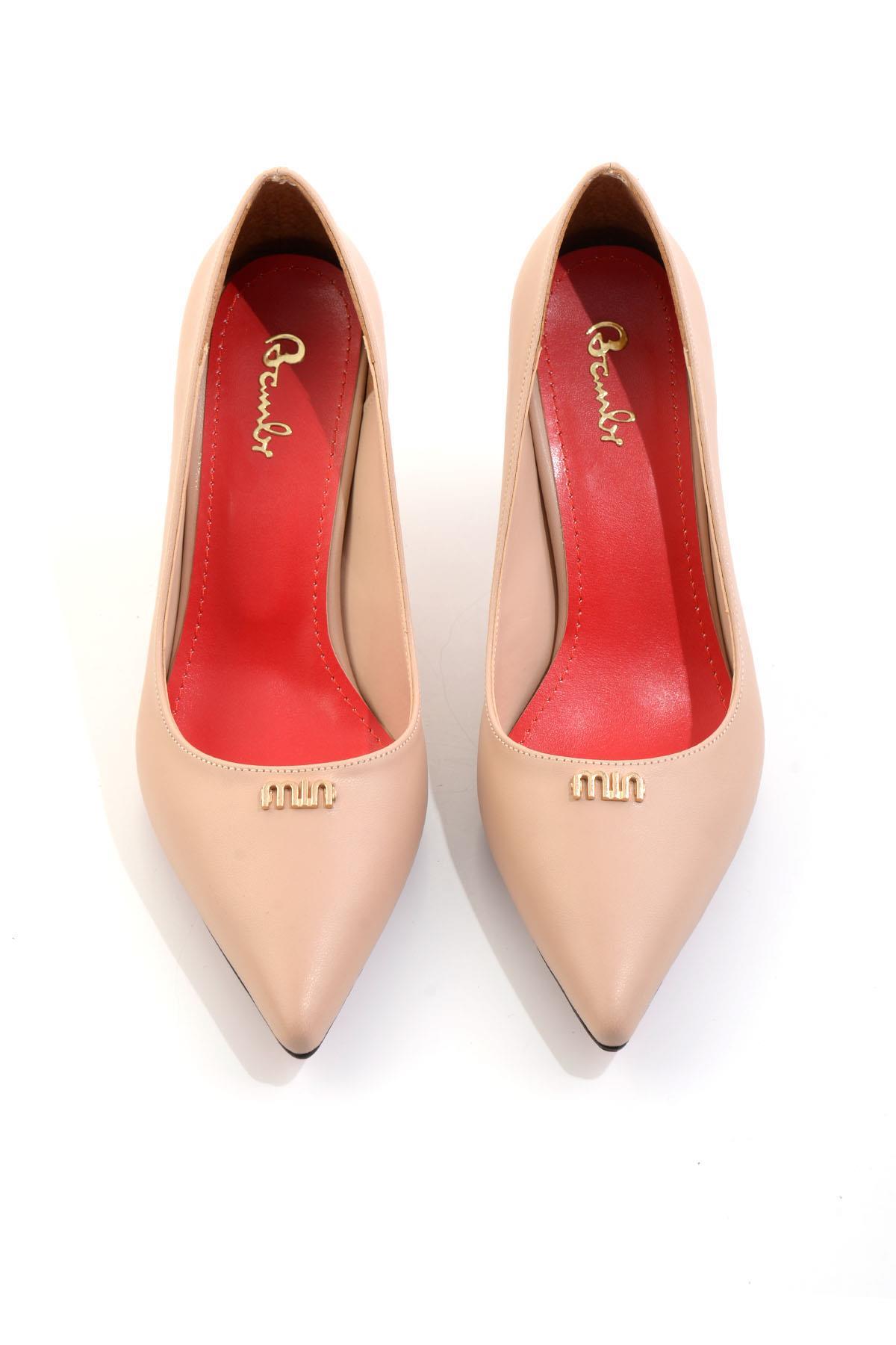 Bej  Kadın Klasik Topuklu Ayakkabı K01231461709