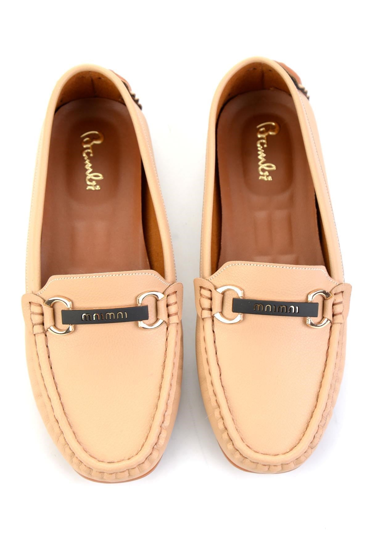 Bej  Kadın Loafer Ayakkabı K01309100509