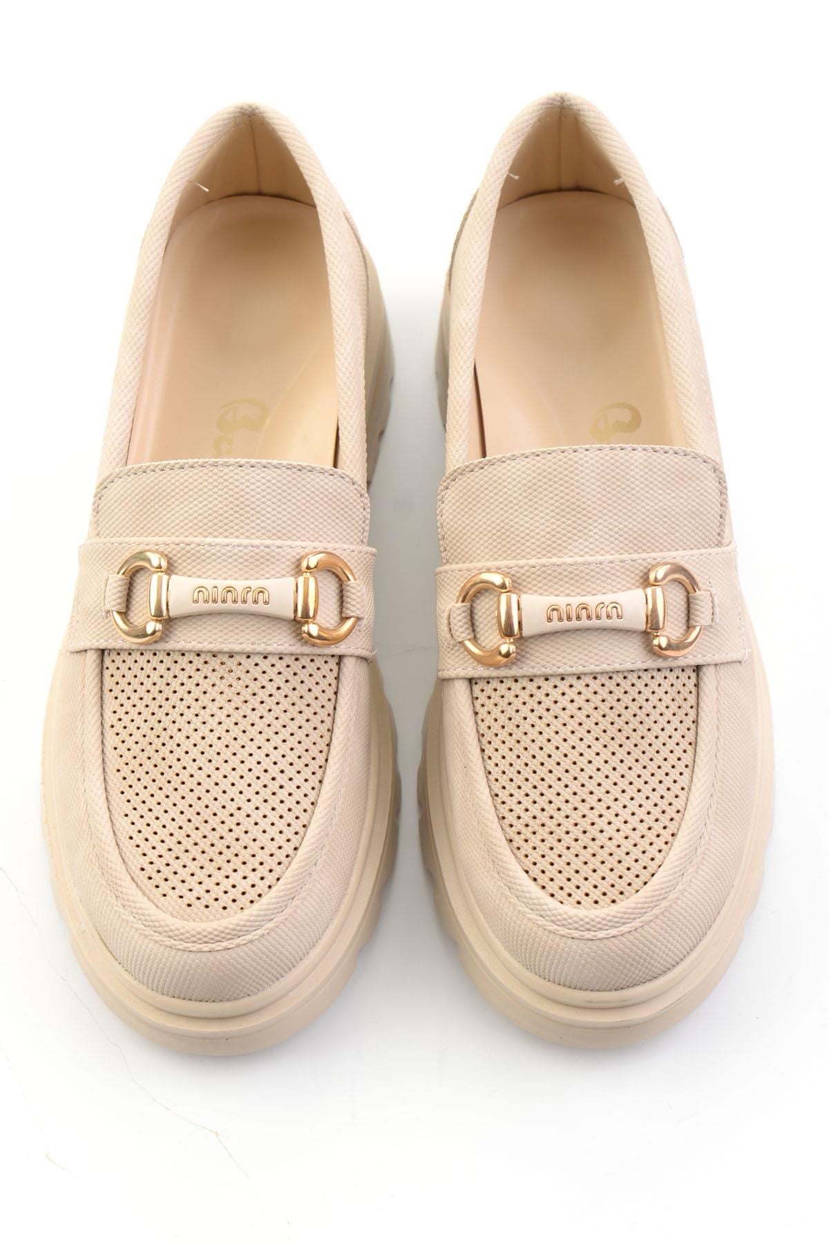 Bej  Kadın Loafer Ayakkabı K01536103737