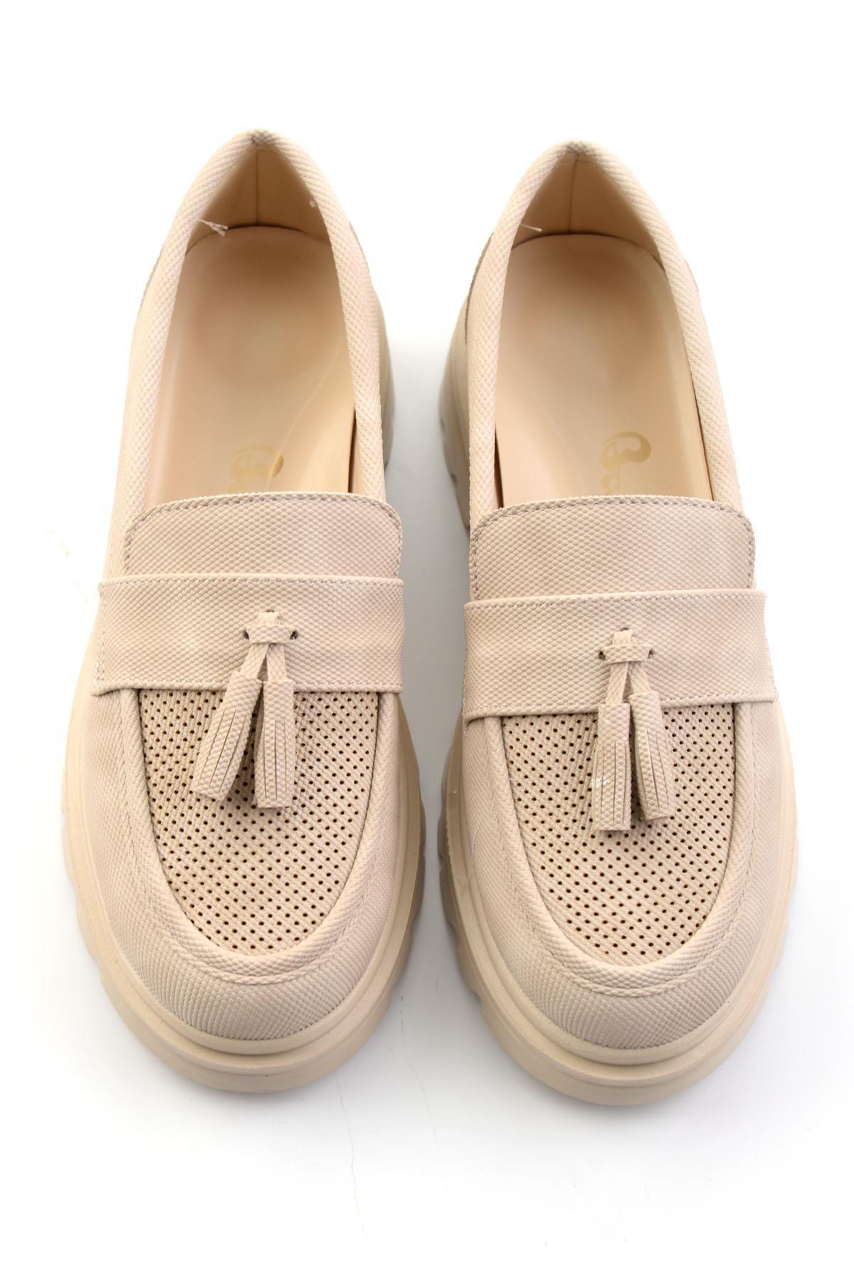 Bej  Kadın Loafer Ayakkabı K01536105137