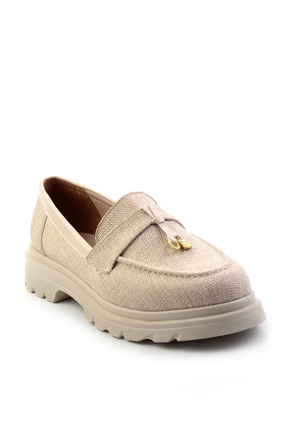 Bej  Kadın Loafer Ayakkabı K01997010518