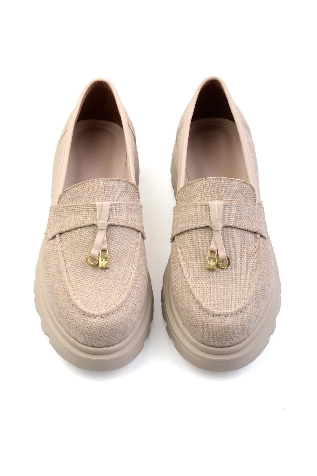 Bej  Kadın Loafer Ayakkabı K01997010518