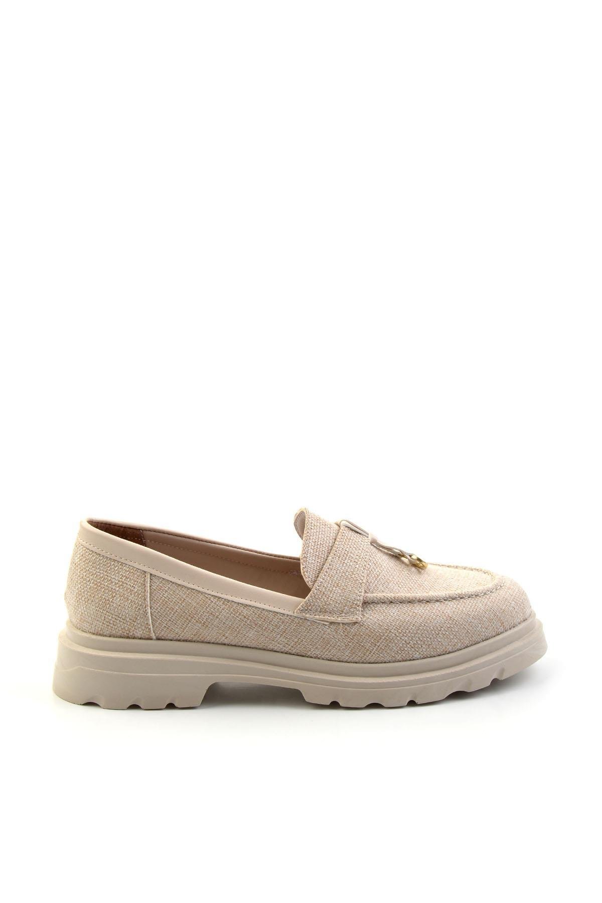 Bej  Kadın Loafer Ayakkabı K01997010518