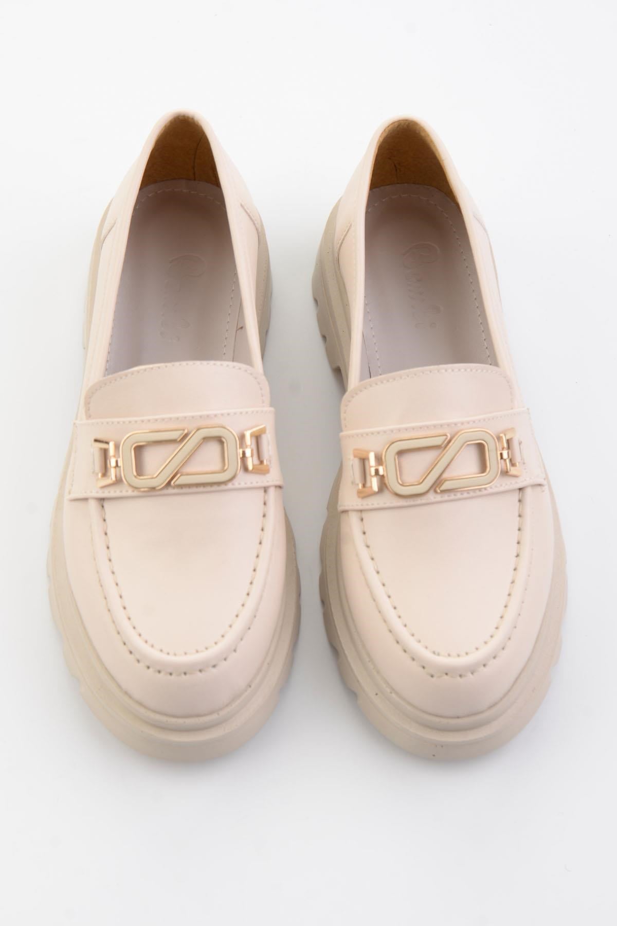 Bej  Kadın Loafer Ayakkabı K01997010609