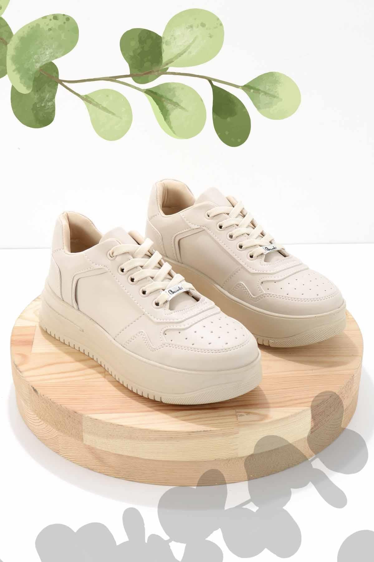 Bej  Kadın Sneaker K01179010409