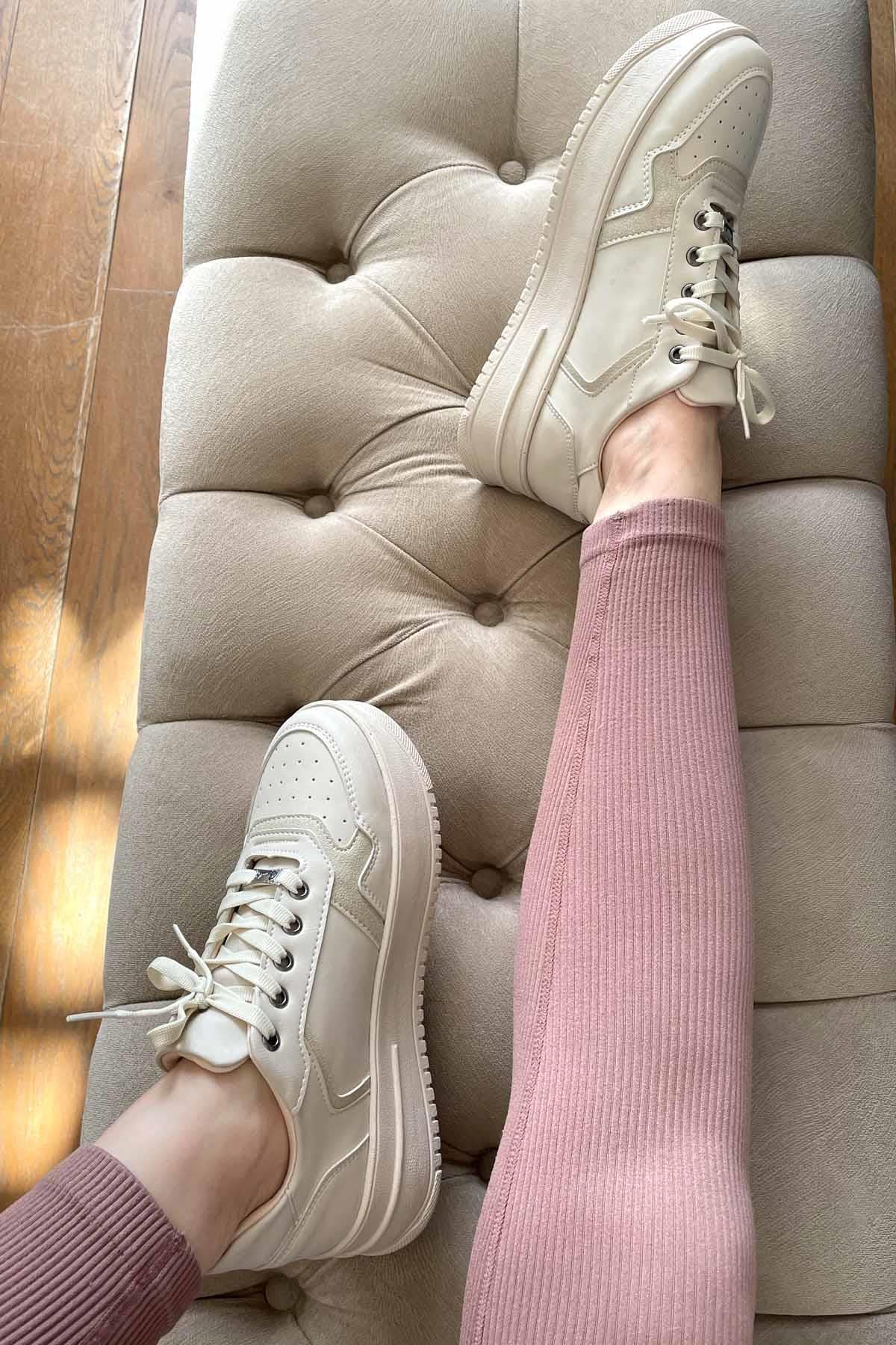 Bej  Kadın Sneaker K01179010409