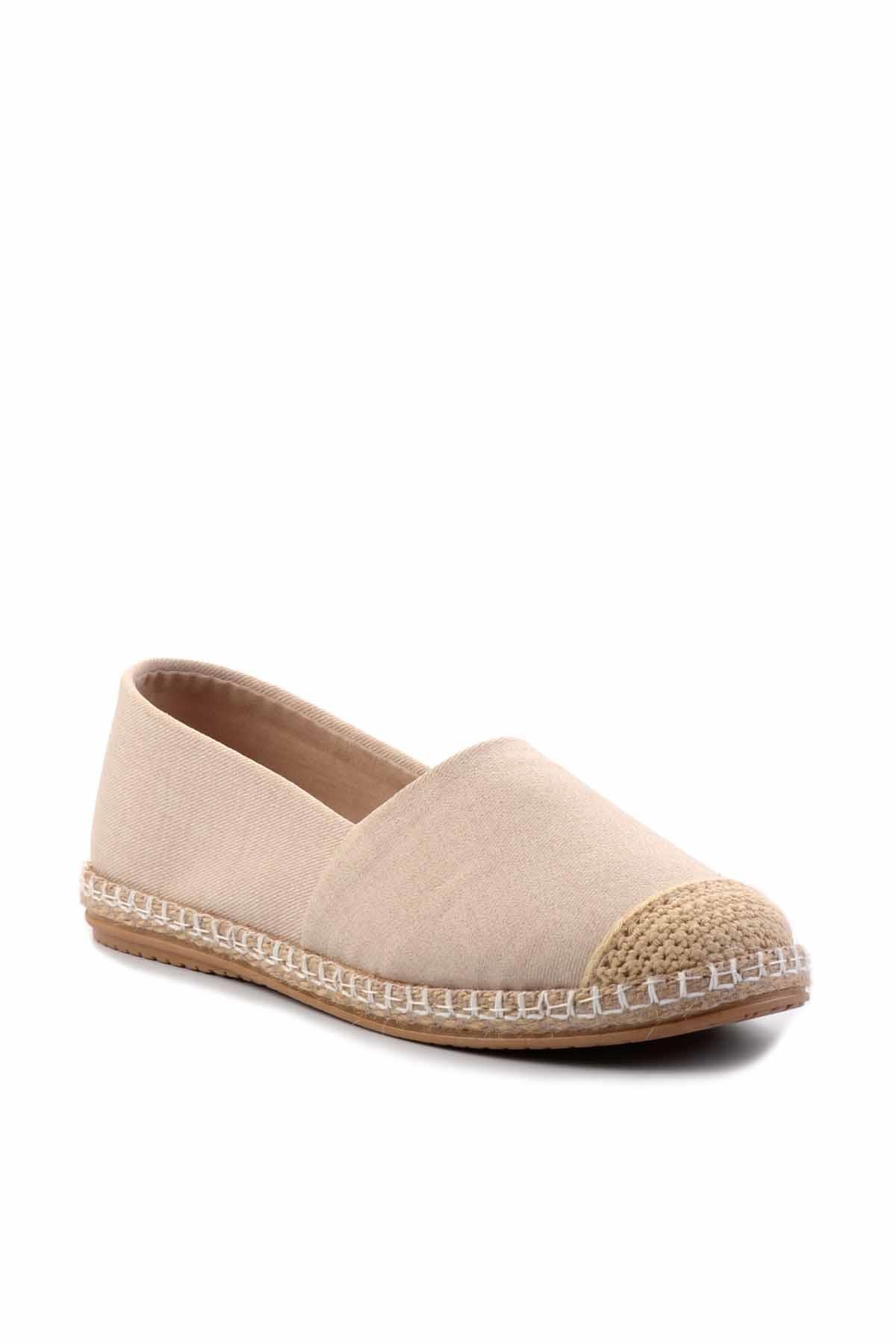 Bej Keten  Kadın Espadril K01125010018