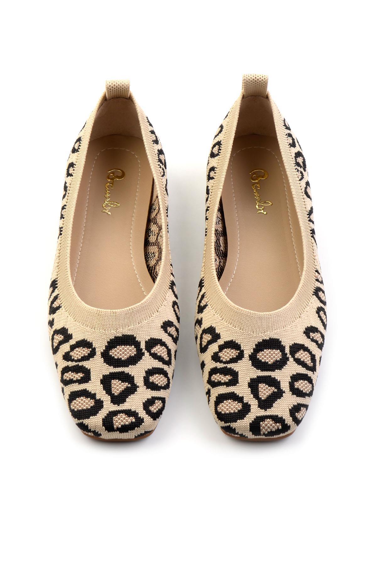 Bej Leopar  Kadın Babet K01327021182