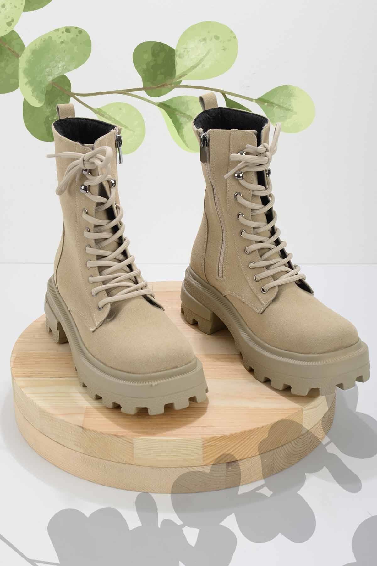 Bej Nubuk  Kadın Bot & Bootie K02566071001